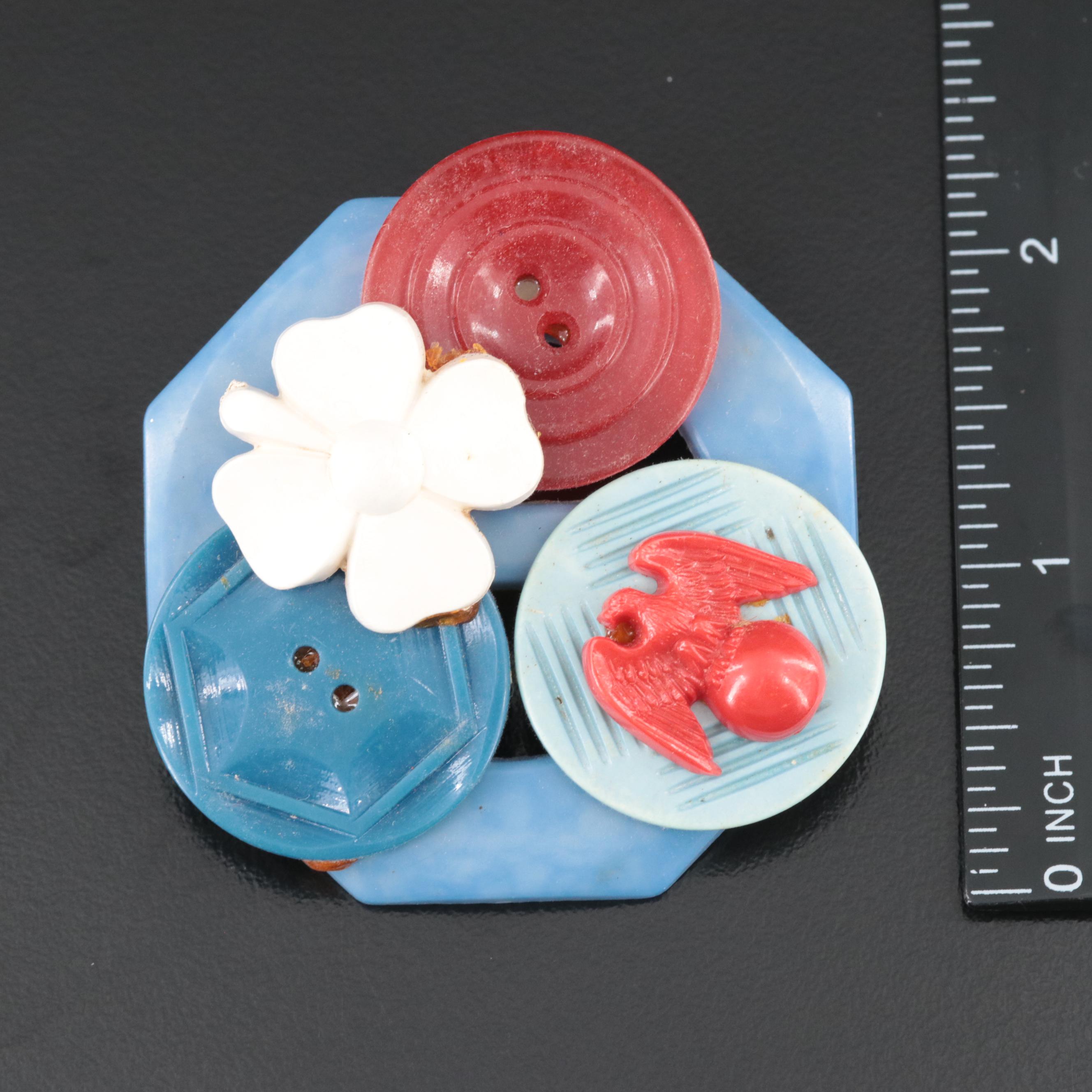 Vintage Jewelry Collection Including Assembled Brooches and Rhinestones