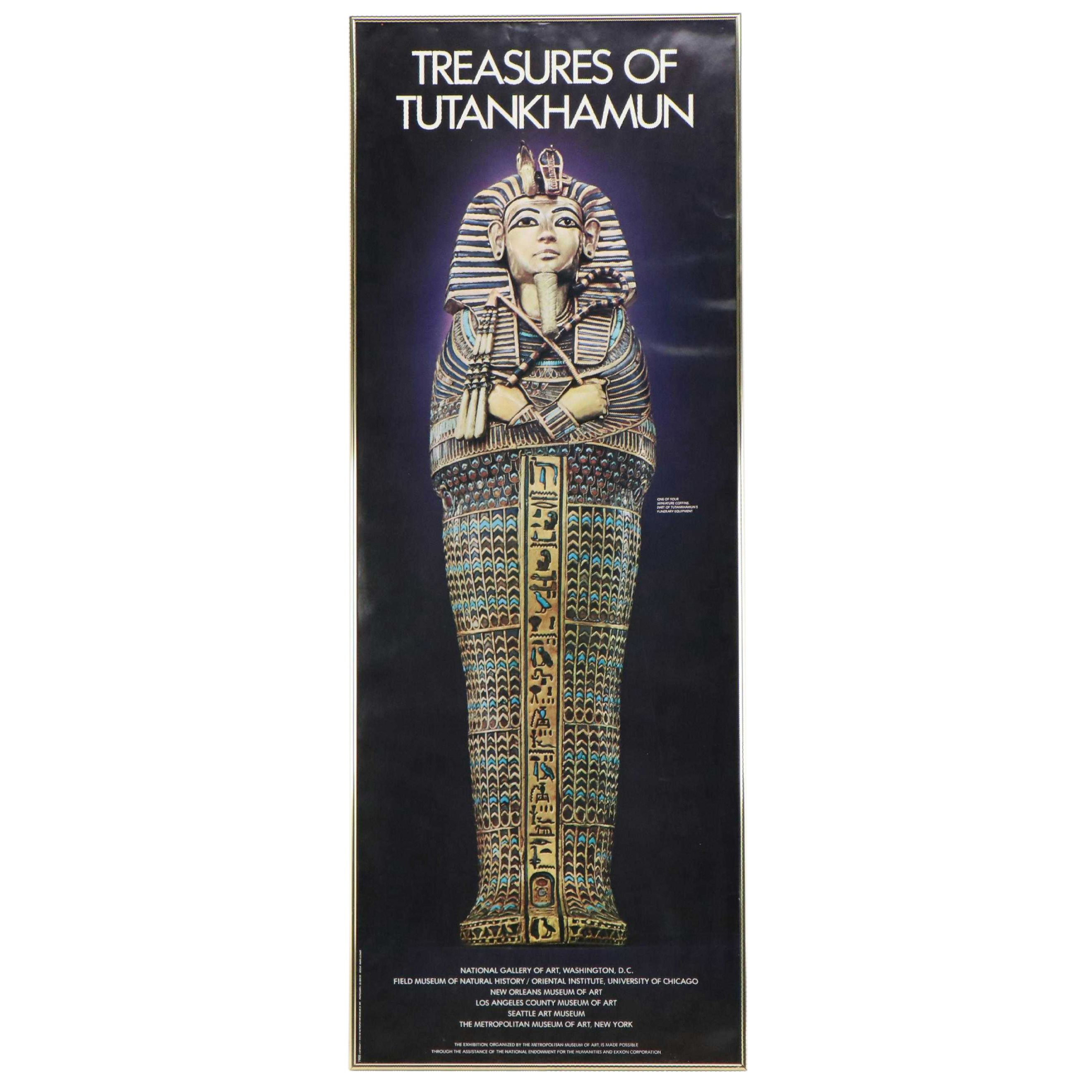 Treasures of Tutankhamun Offset Lithograph Exhibition Poster, 1976