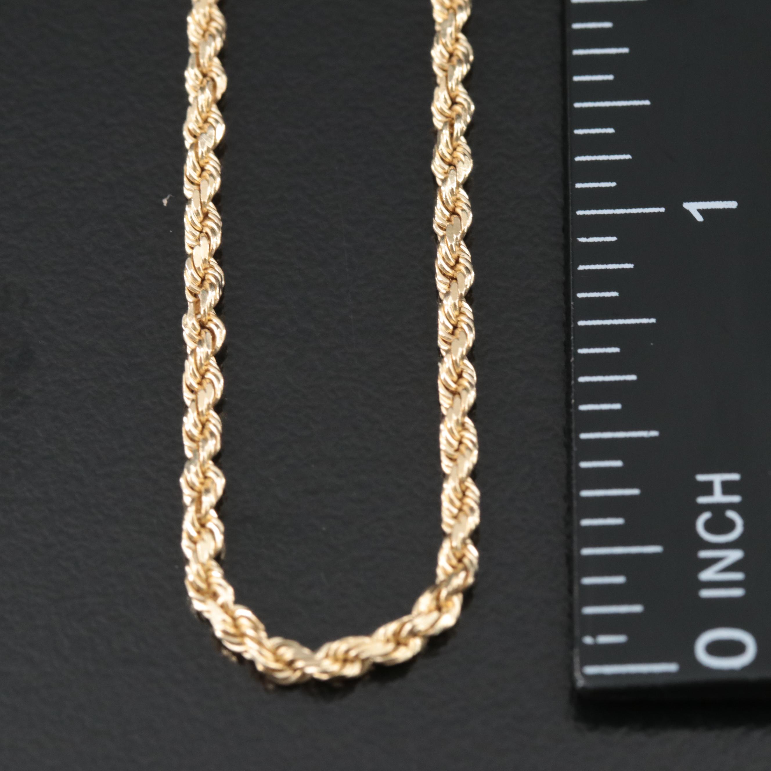 14K Rope Chain Necklace