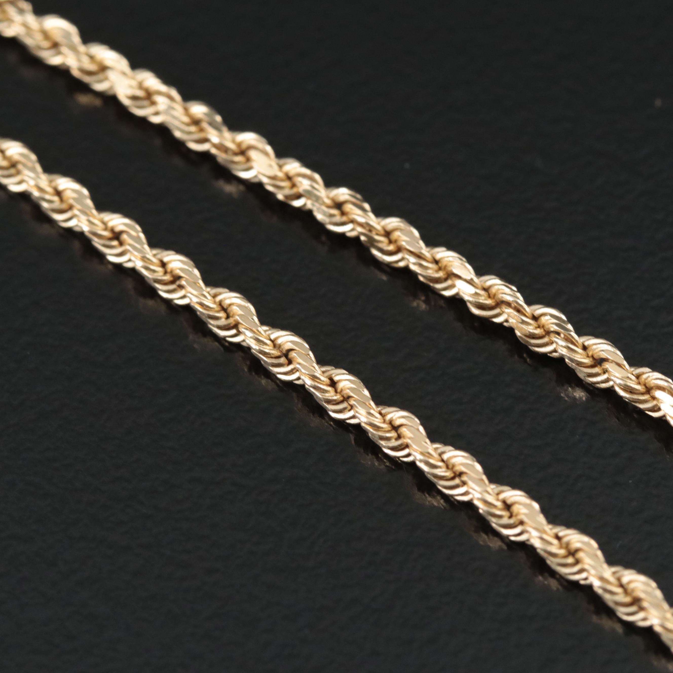 14K Rope Chain Necklace