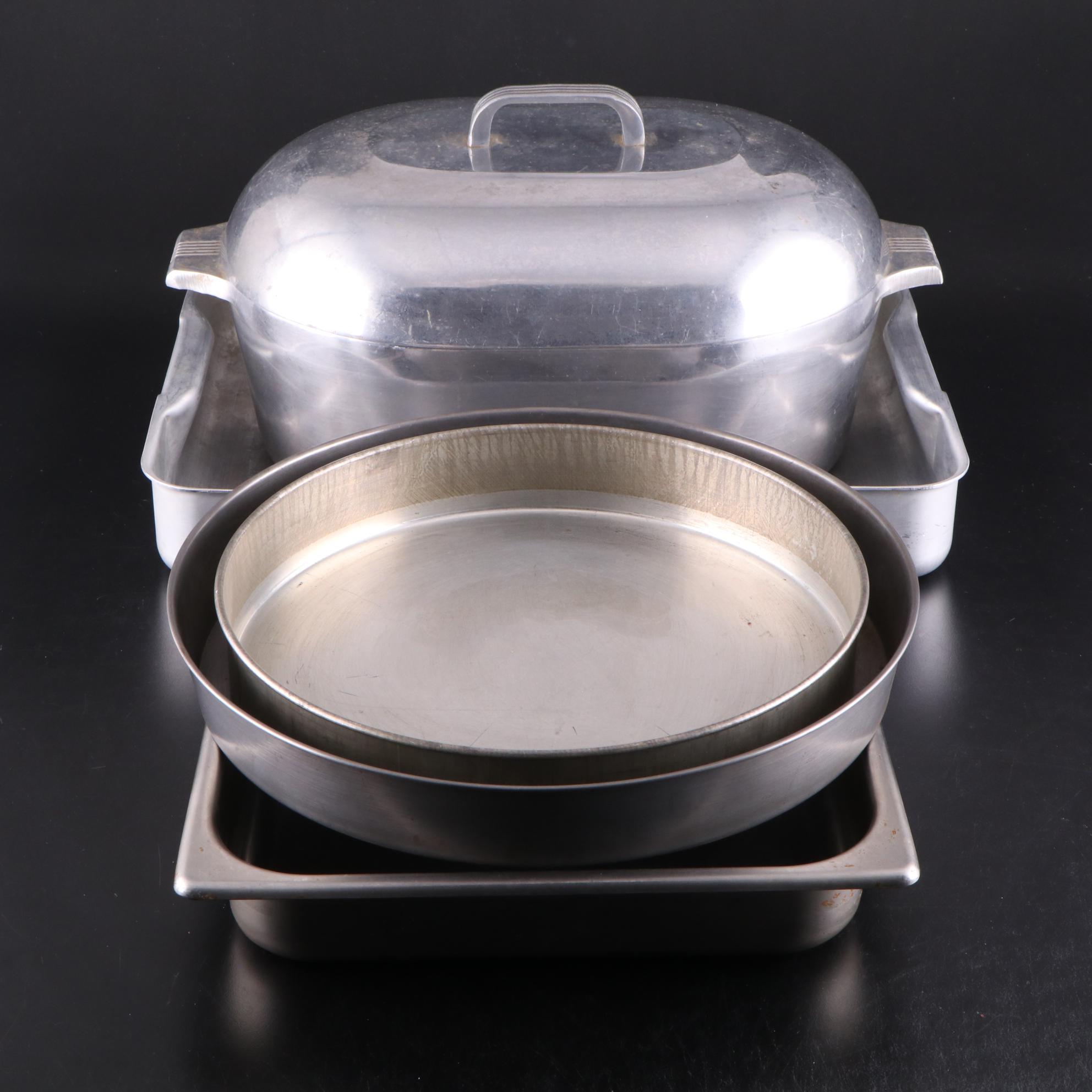 Wagner Ware Roasting Pan and Trivet with Metal Cake Pan with More