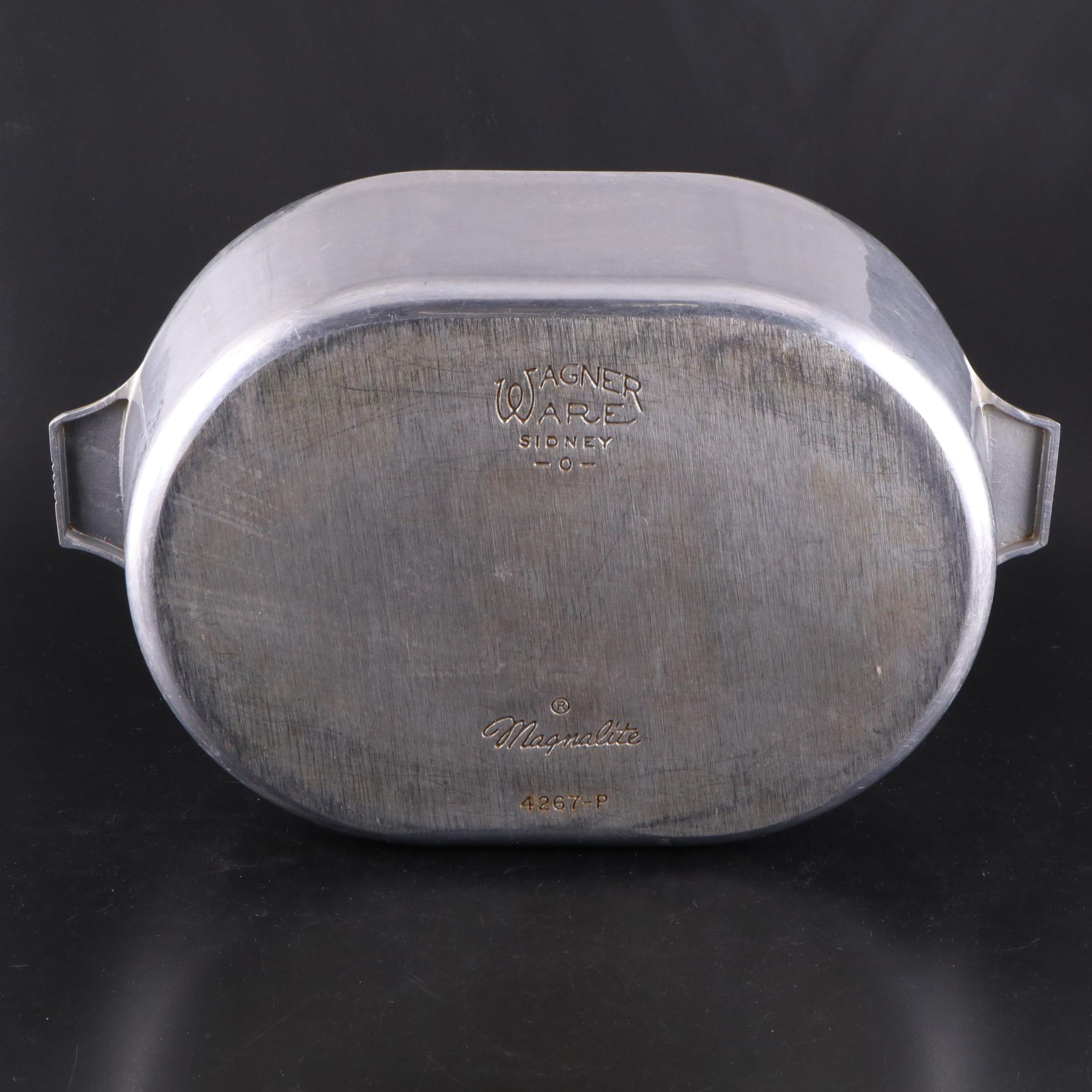 Wagner Ware Roasting Pan and Trivet with Metal Cake Pan with More