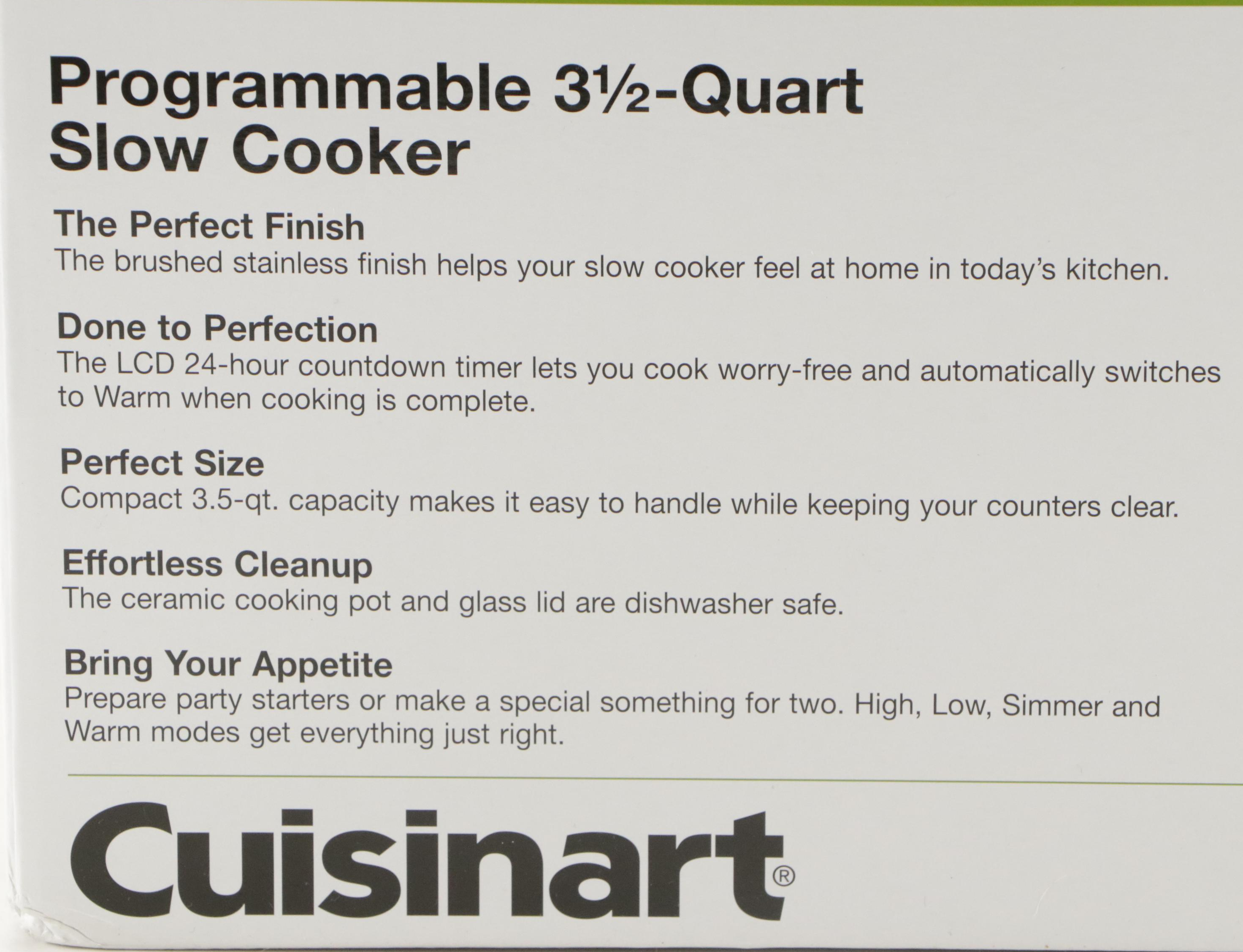 Cuisinart Programmable 3.5 Quart Slow Cooker