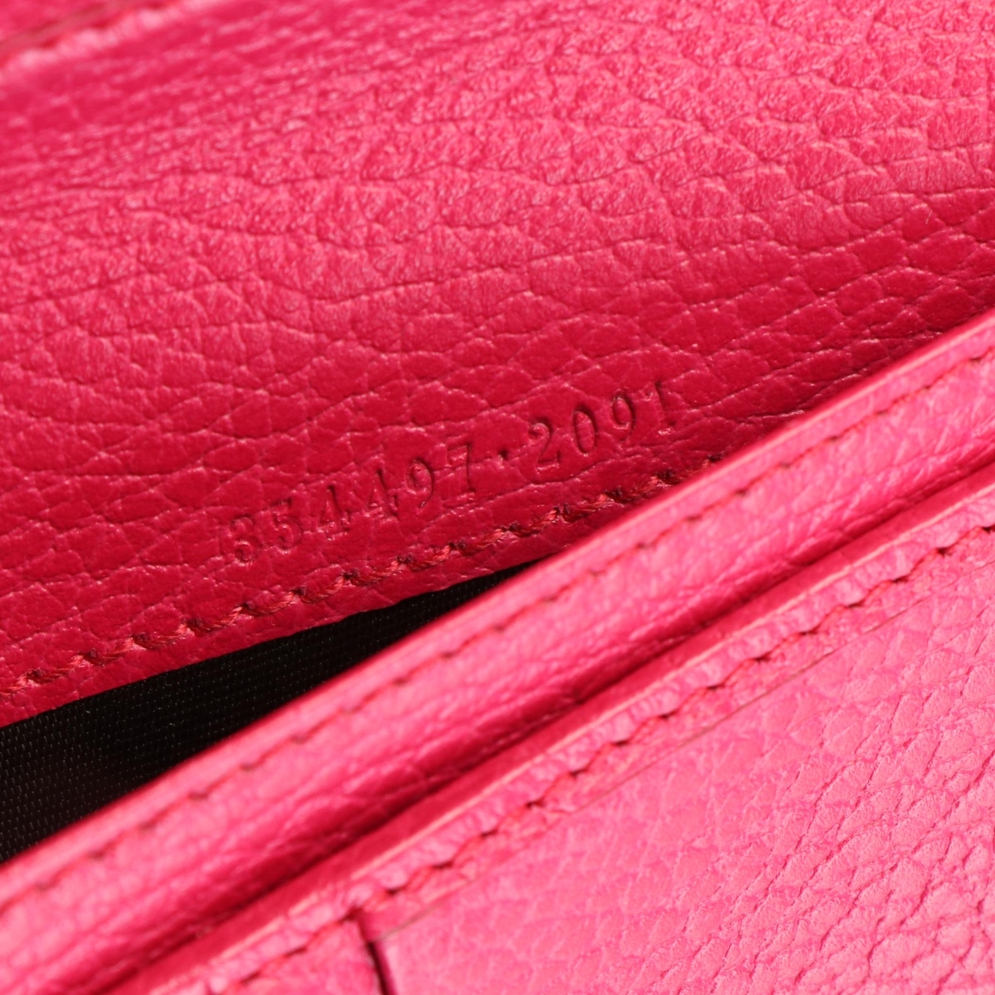 Gucci Zip Around Long Wallet in Pink Leather