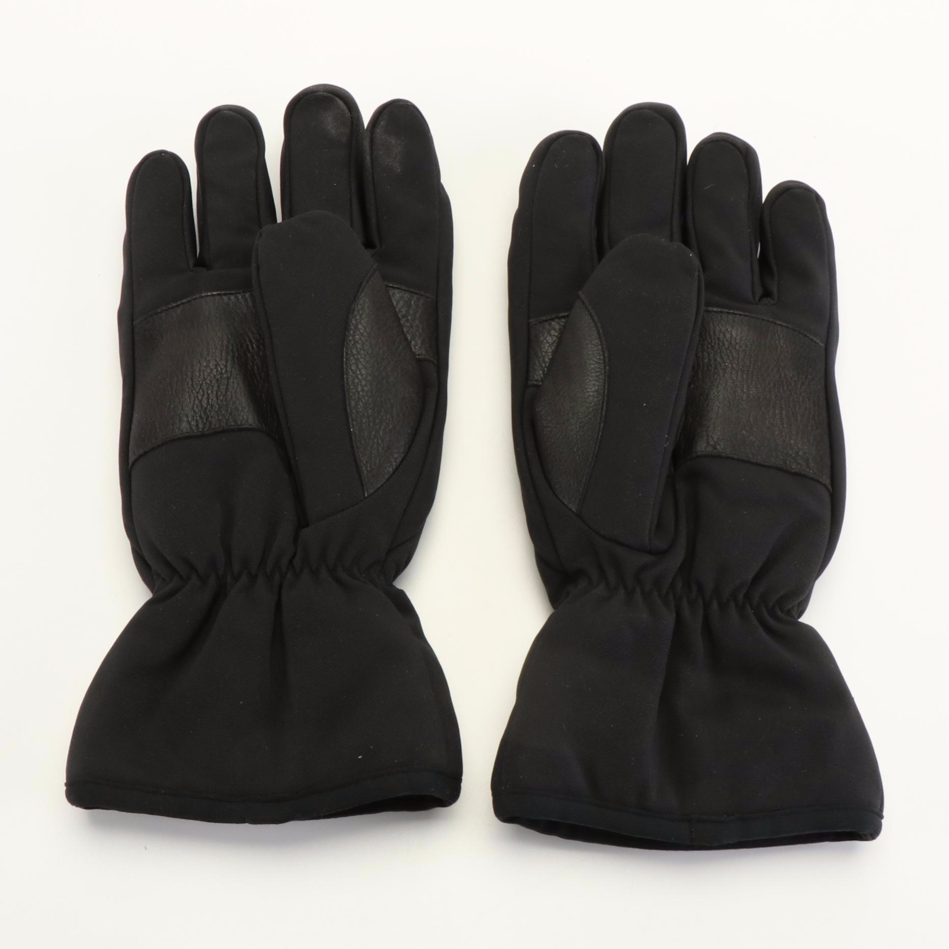 Prada Red Tab Winter Ski Gloves with Leather Trim