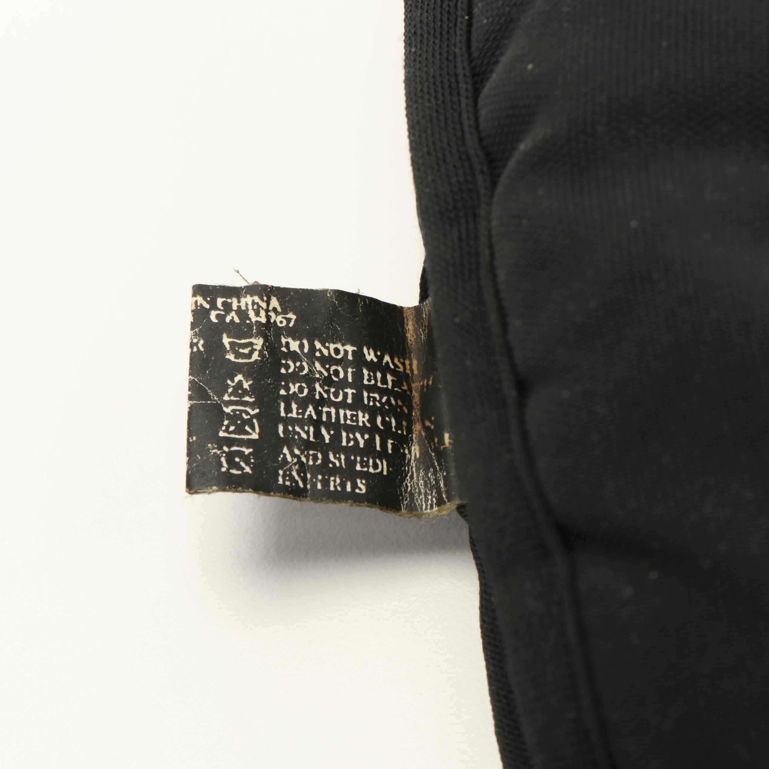 Prada Red Tab Winter Ski Gloves with Leather Trim