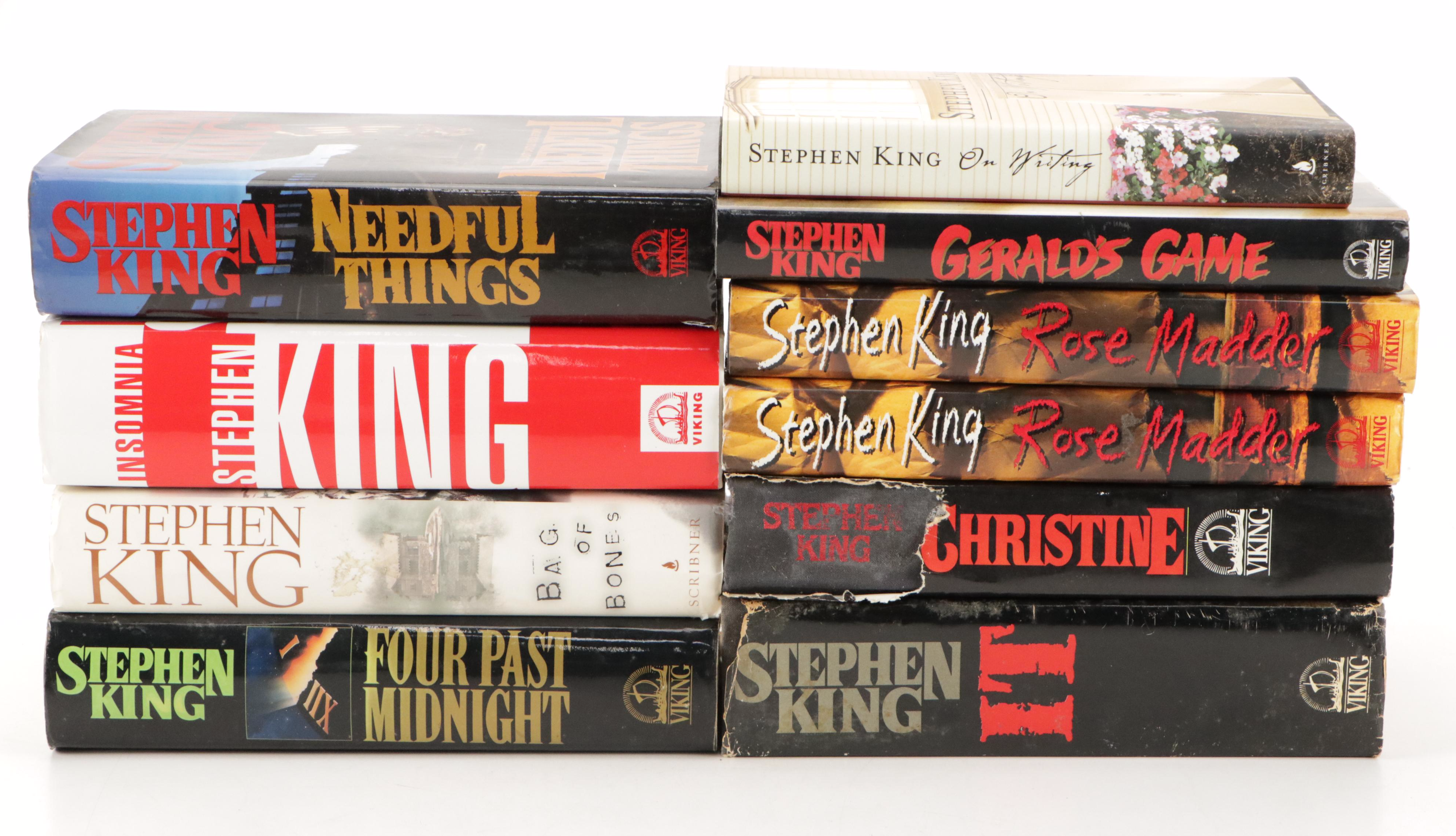 First Edition "Insomnia" with More Books by Stephen King