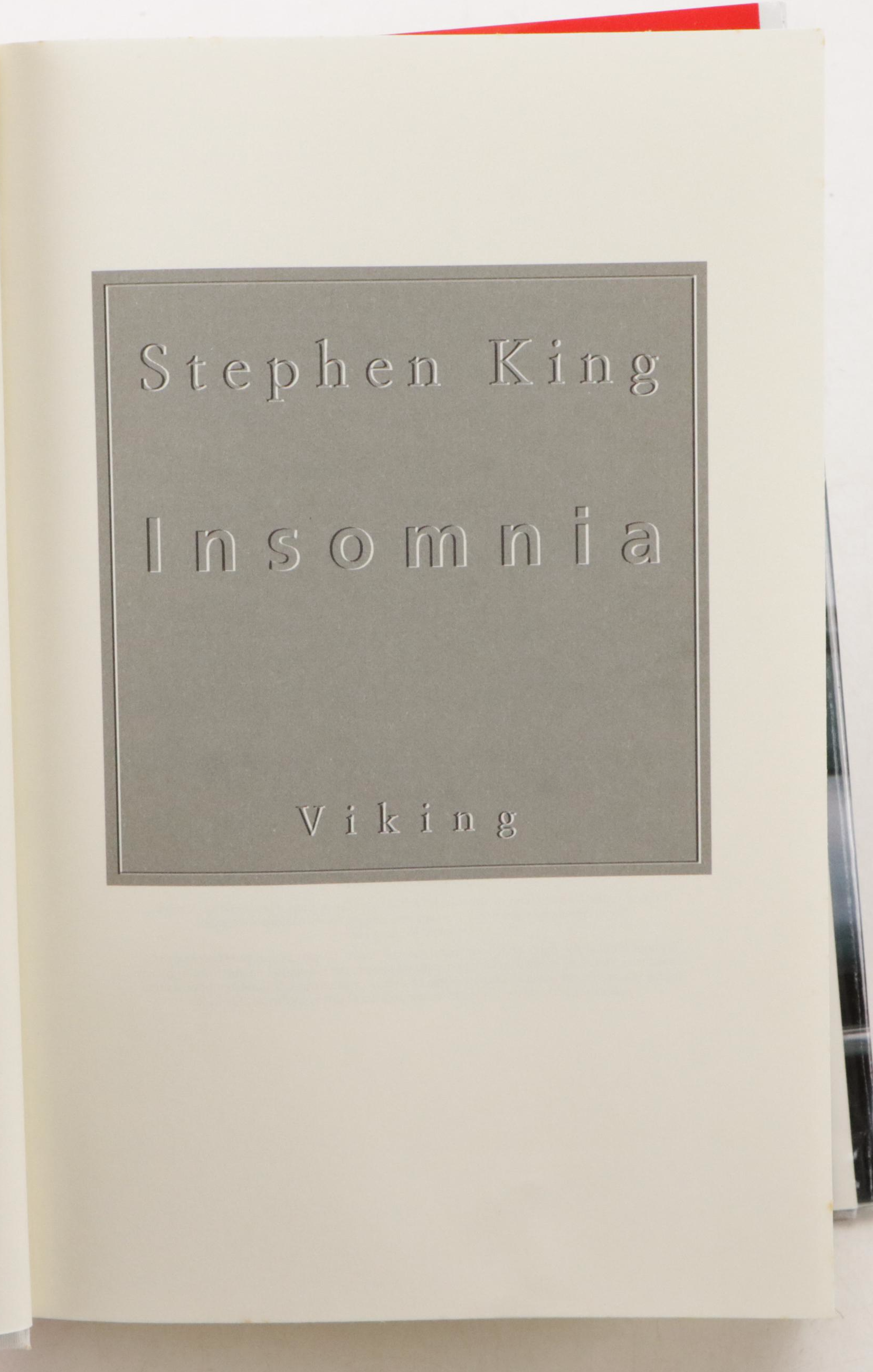 First Edition "Insomnia" with More Books by Stephen King
