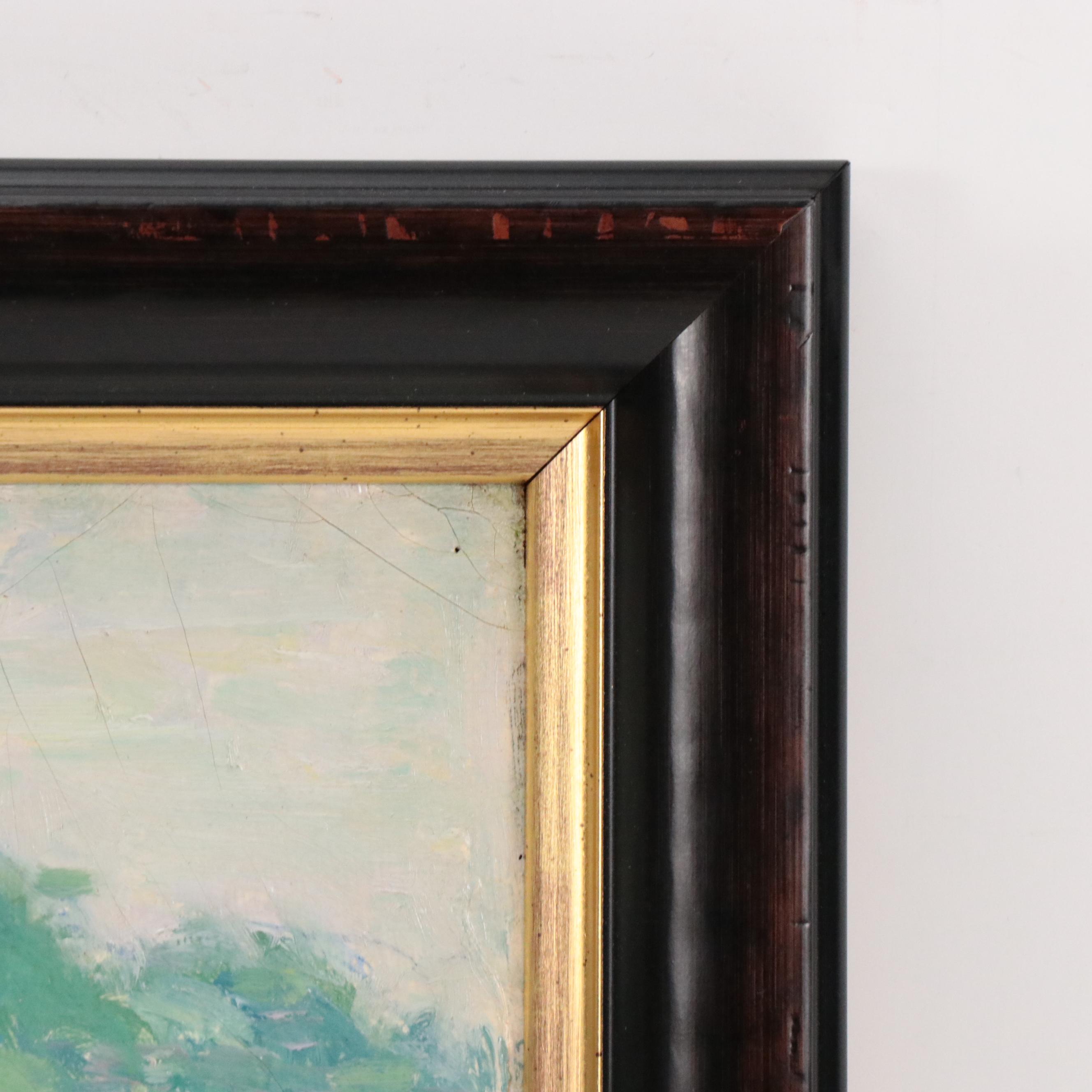 Elizabeth G. Jewell Coastal Landscape Oil Painting "Gloucester"