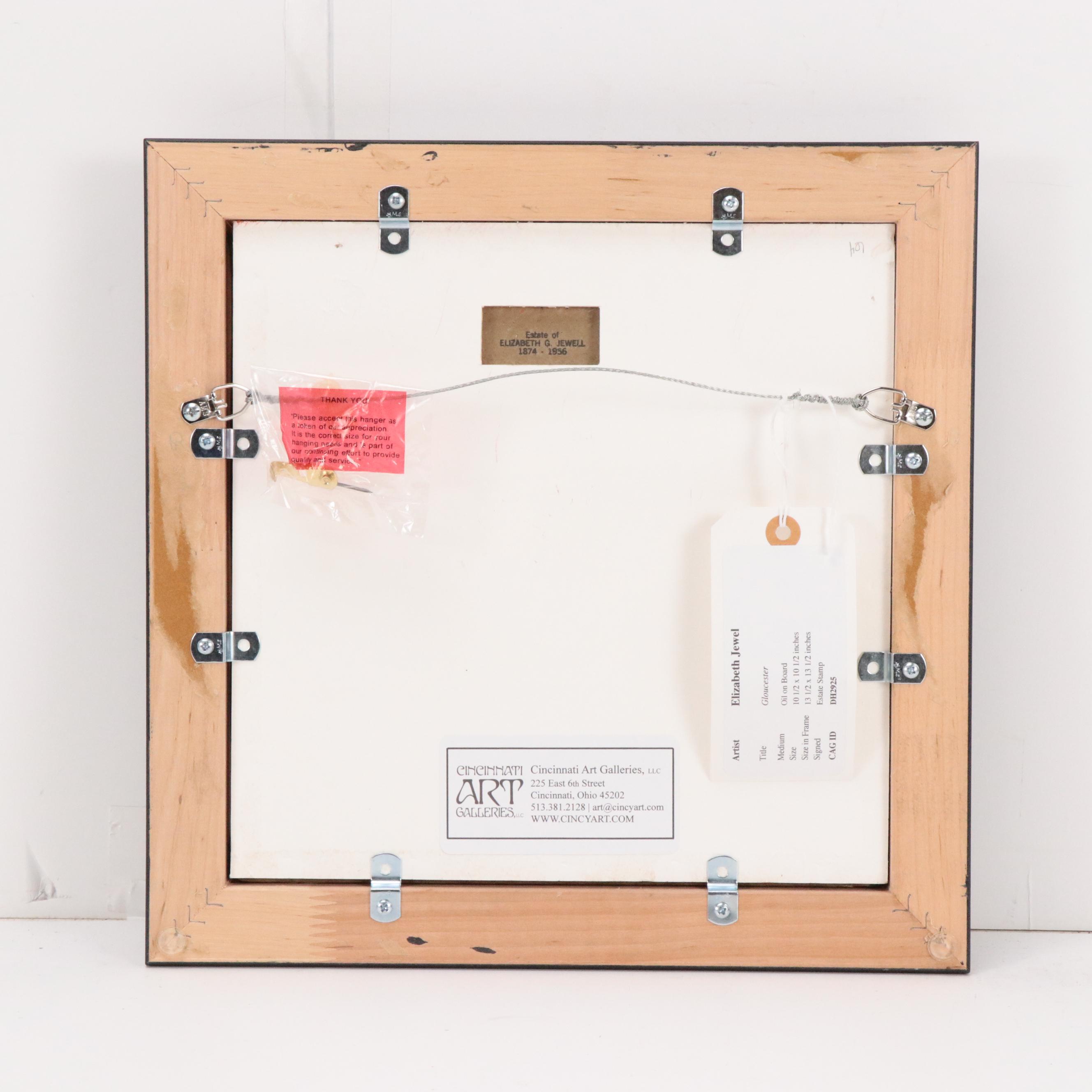 Elizabeth G. Jewell Coastal Landscape Oil Painting "Gloucester"