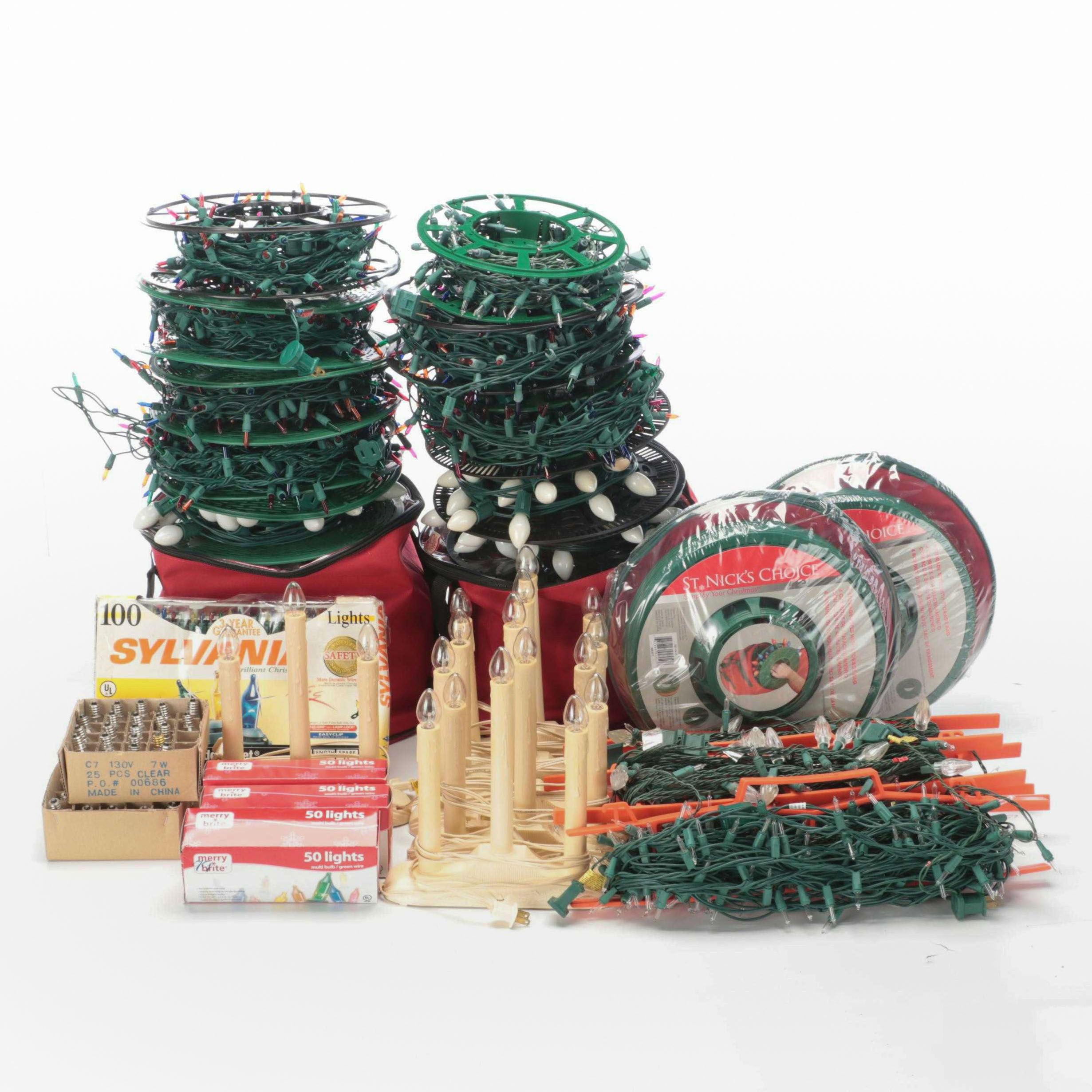 Merry Brite Plastic Christmas Tree Lights with More Seasonal Decor