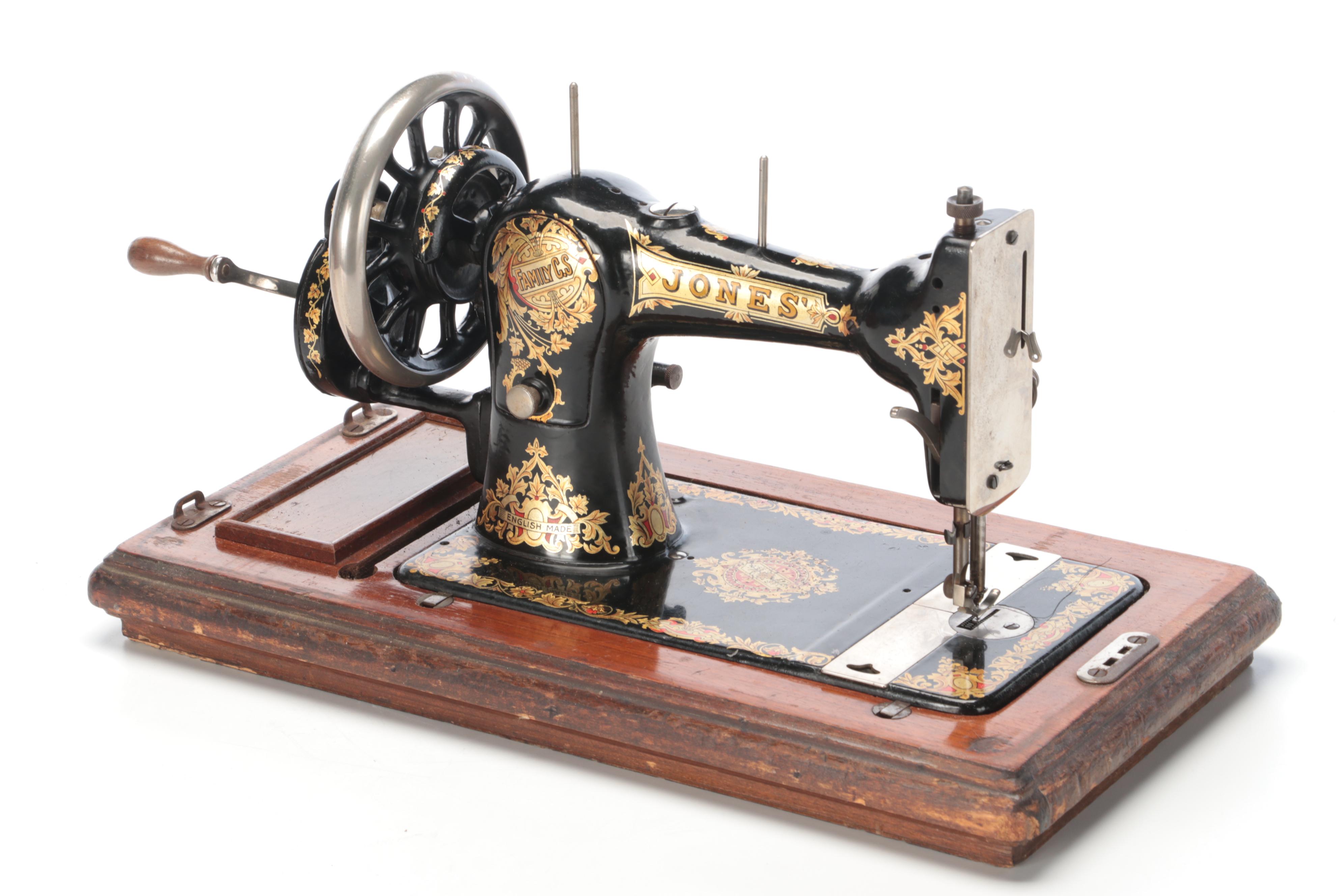 Jones' Sewing Machine Co. Ltd. "Cylinder Shuttle" Metal Sewing Machine