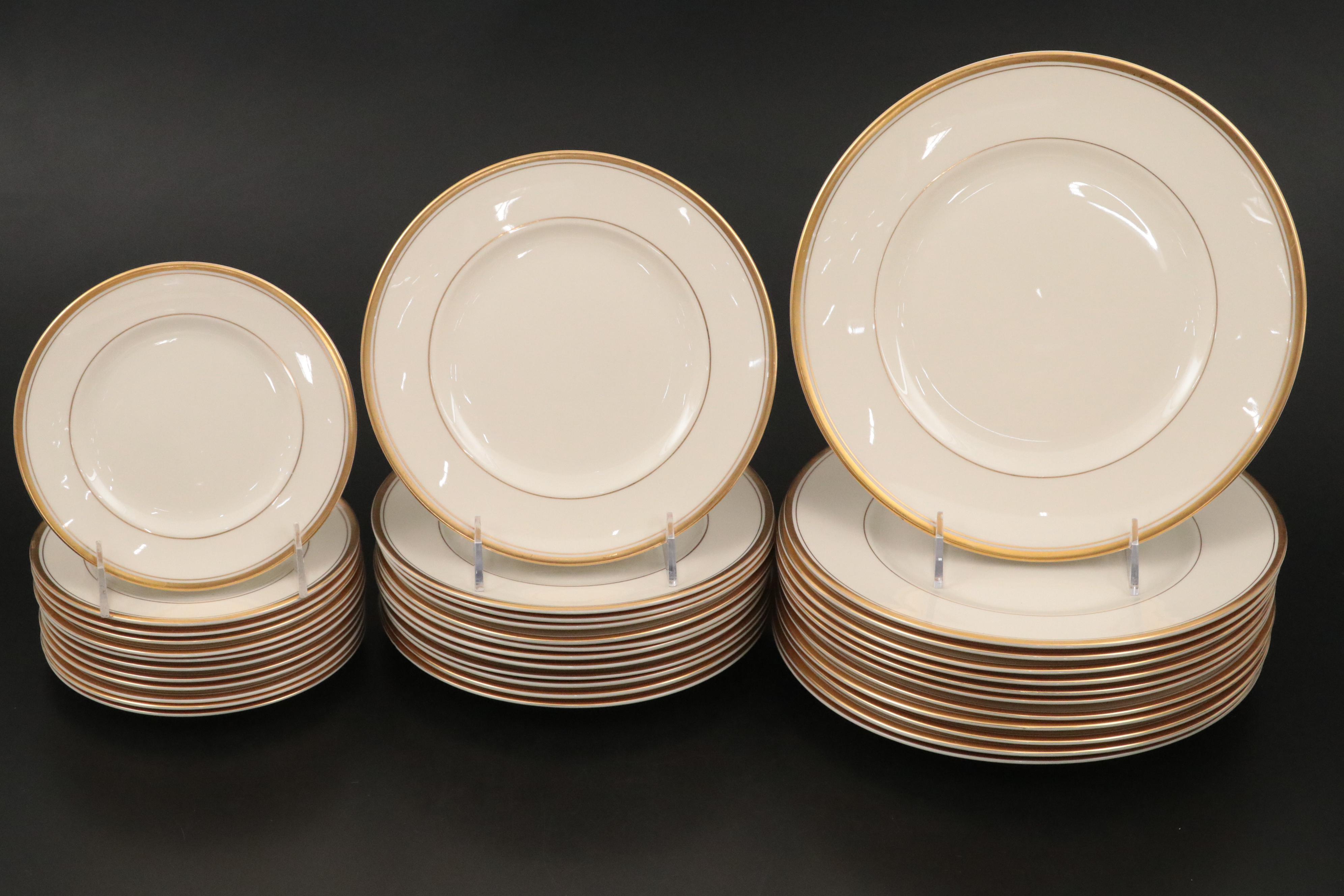 Syracuse China Old Ivory Gilt Rim Dinnerware and Serving Pieces