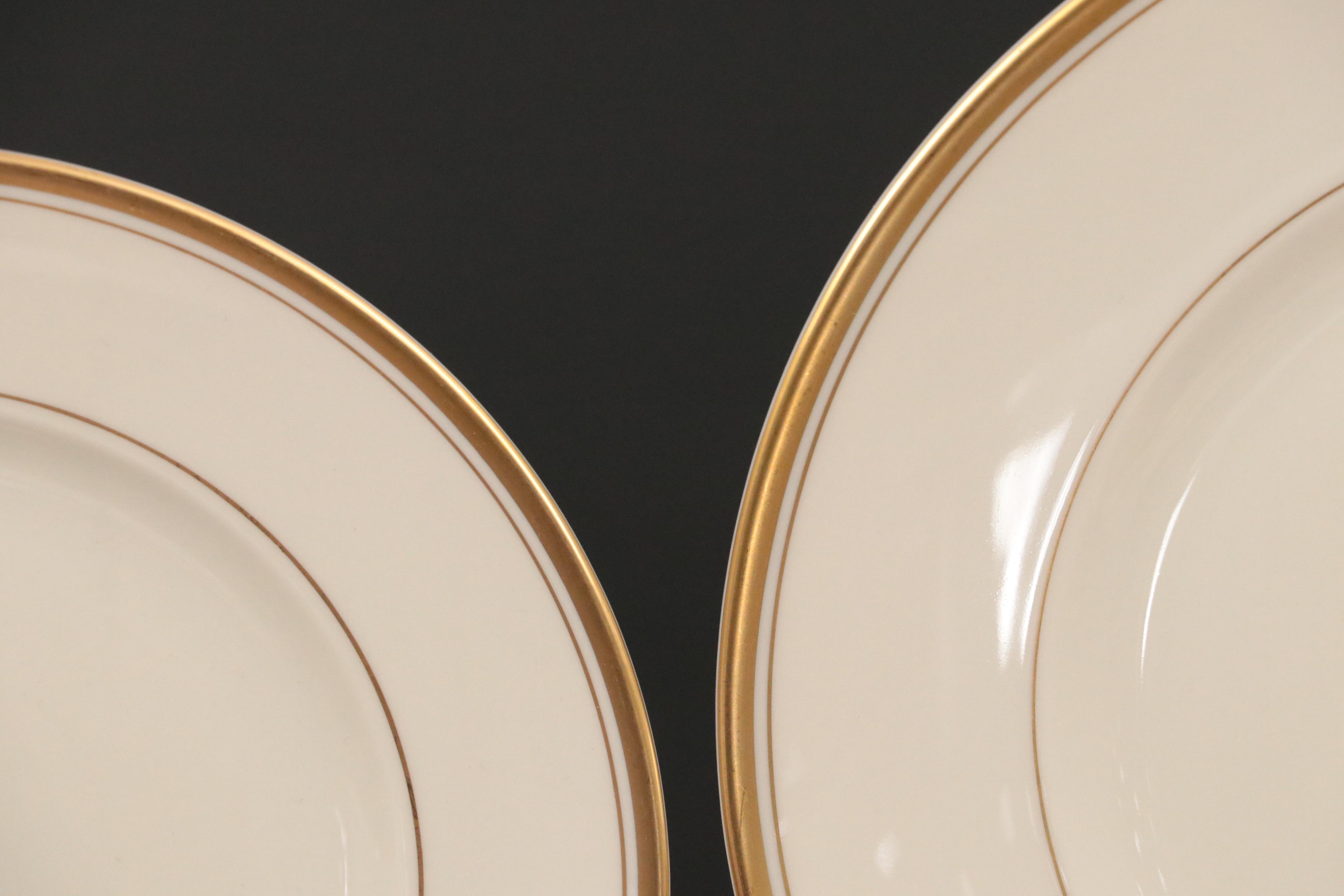Syracuse China Old Ivory Gilt Rim Dinnerware and Serving Pieces