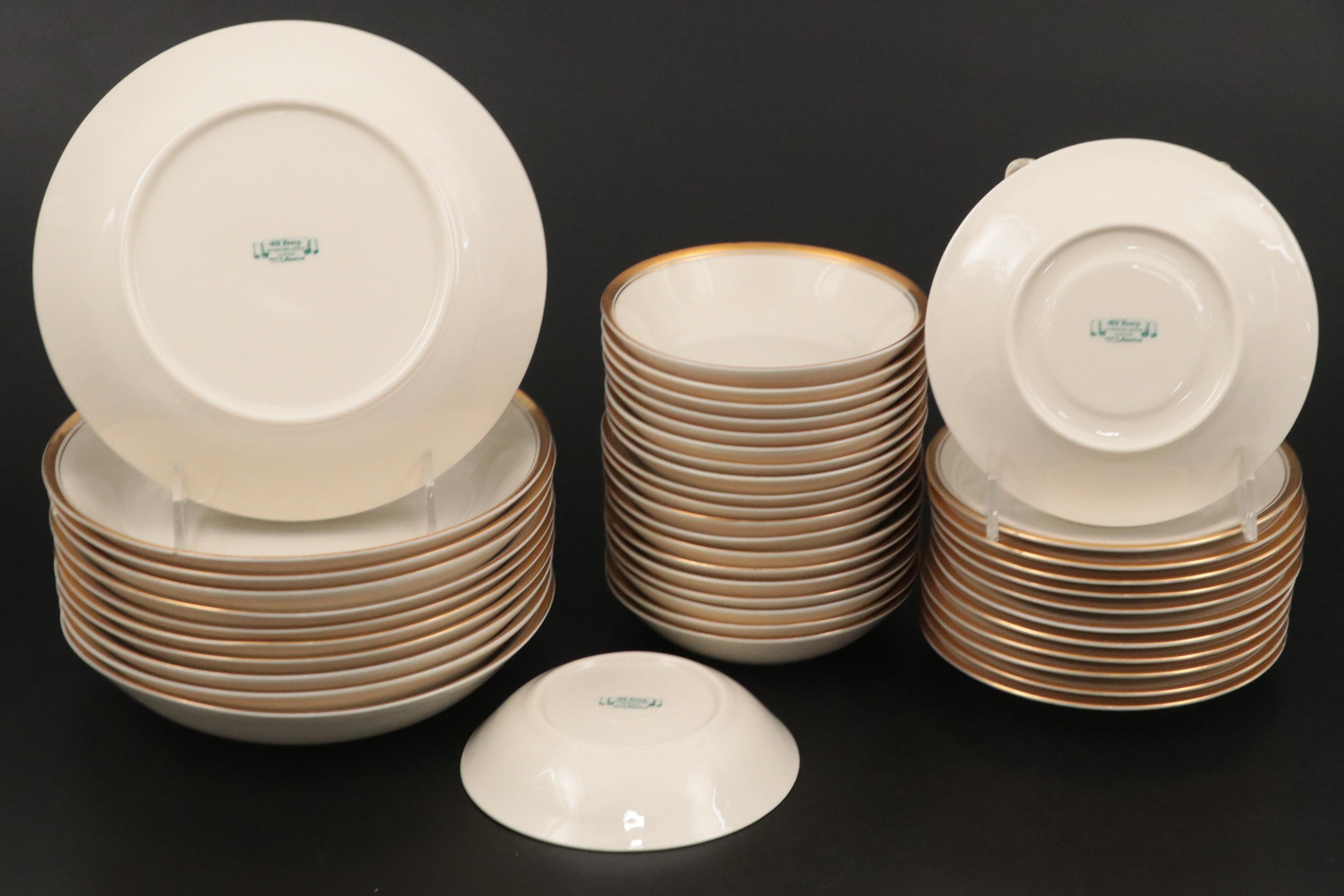 Syracuse China Old Ivory Gilt Rim Dinnerware and Serving Pieces