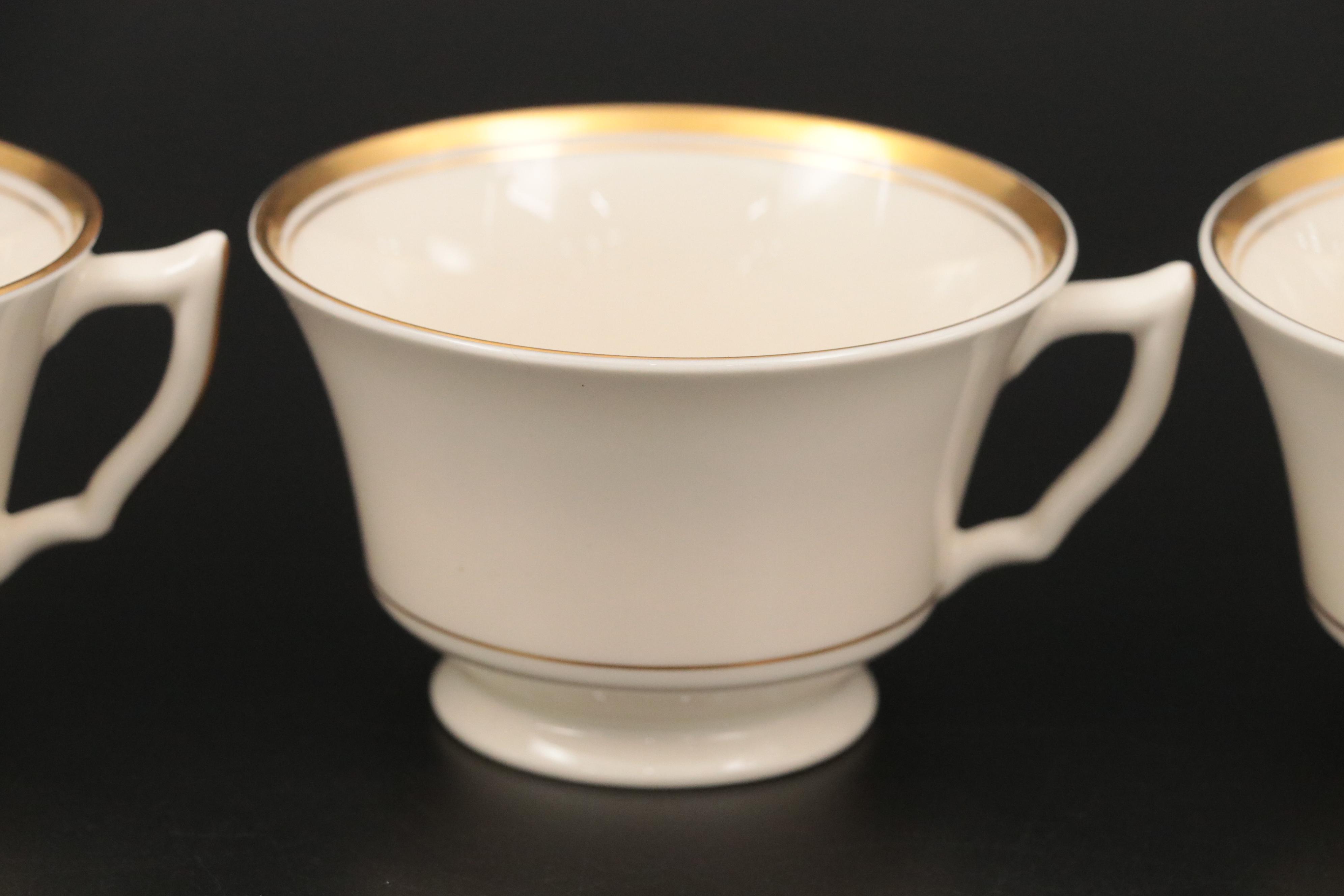 Syracuse China Old Ivory Gilt Rim Dinnerware and Serving Pieces