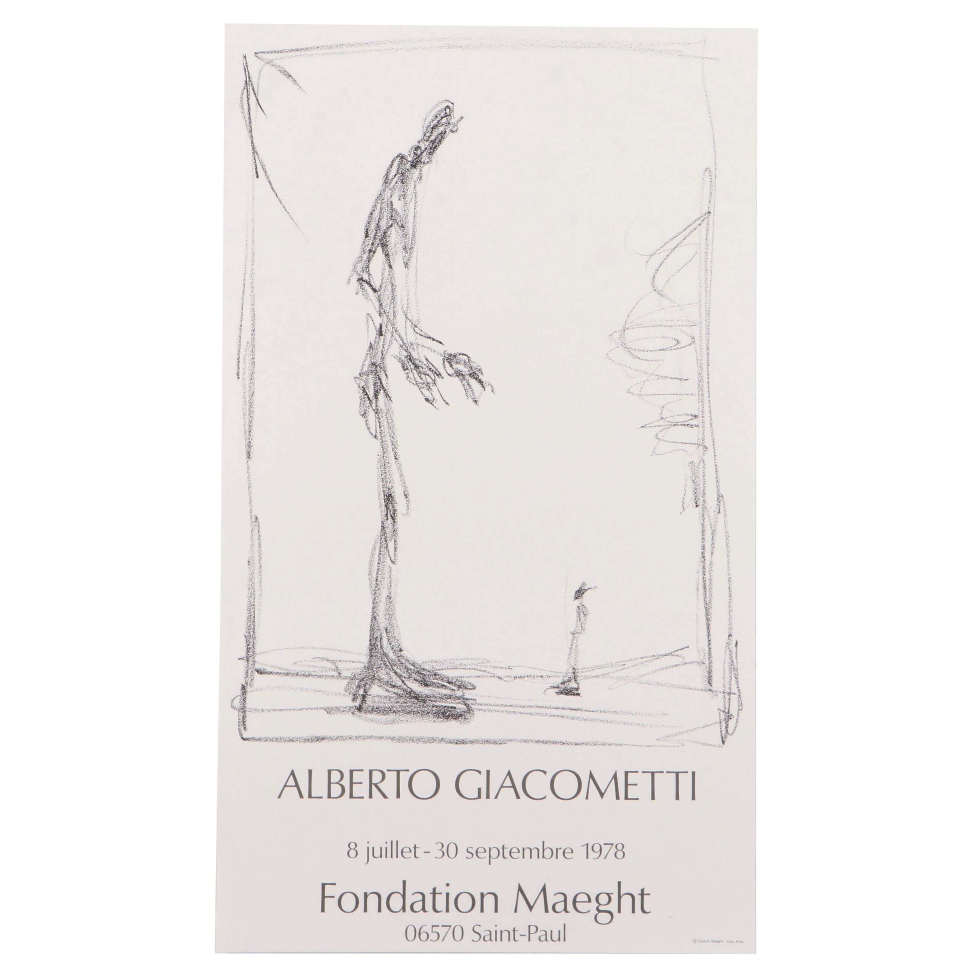 Alberto Giacometti Galerie Maeght and Galerie Claude Bernard Exhibition Posters