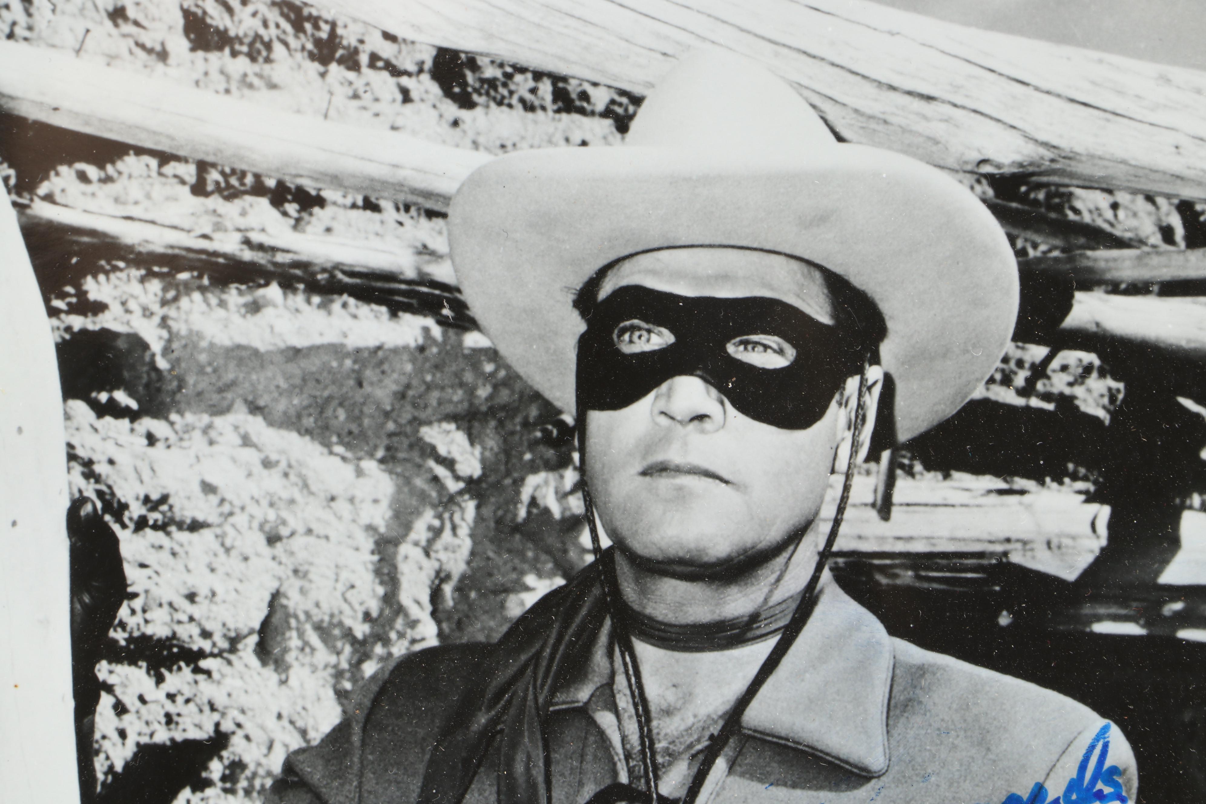 Clayton Moore Signed "The Lone Ranger" Framed Print