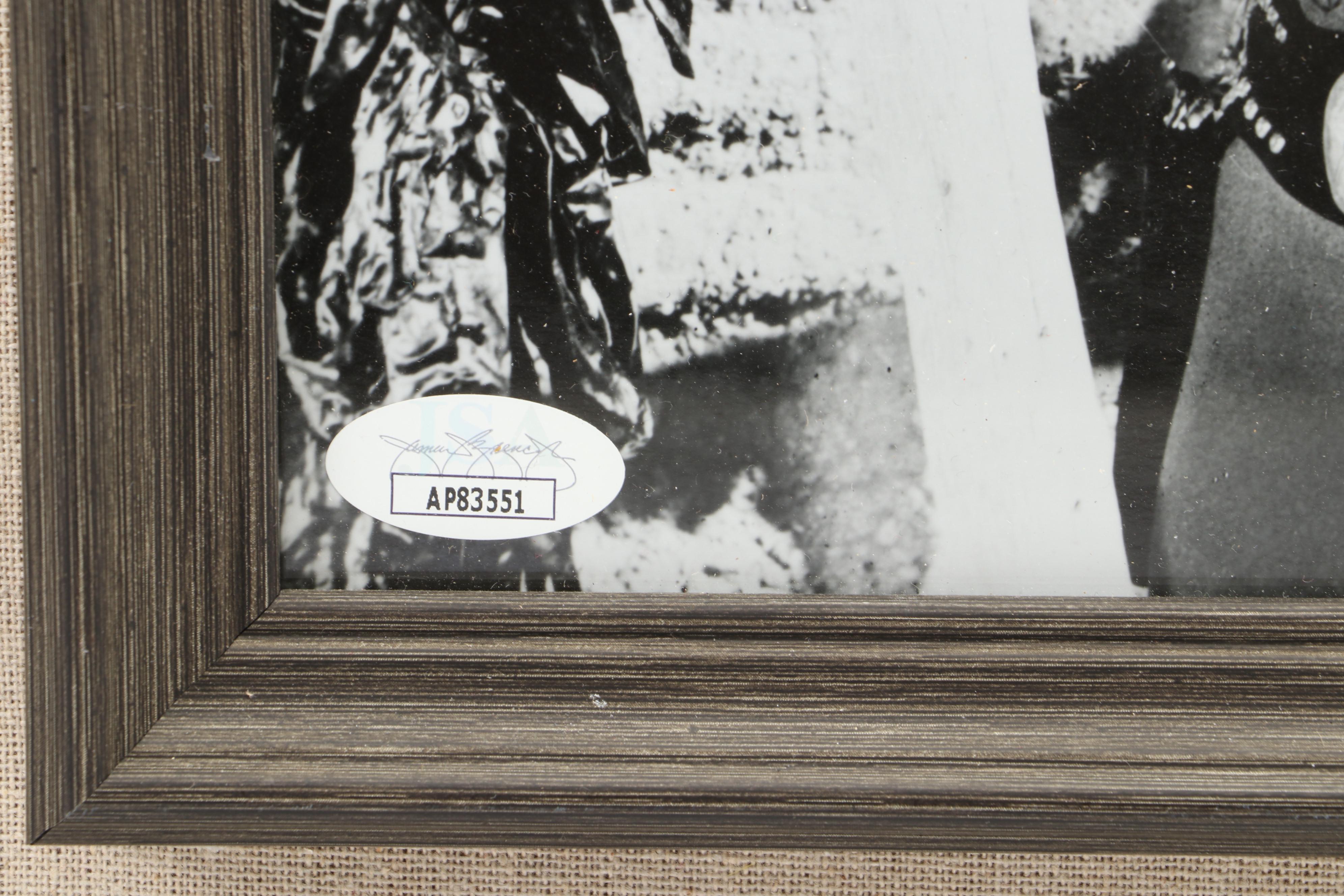 Clayton Moore Signed "The Lone Ranger" Framed Print