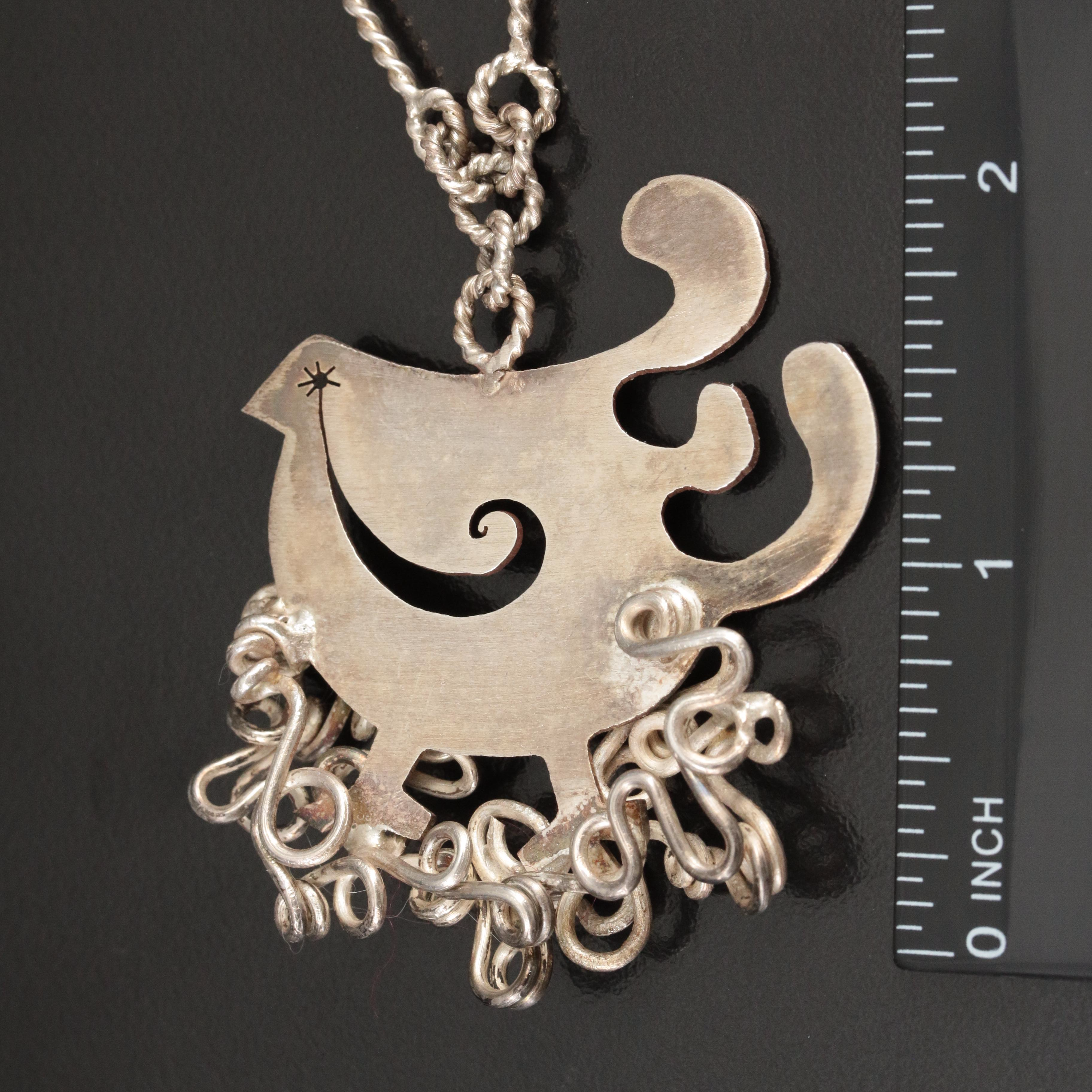 Mexican Sterling Bird Necklace