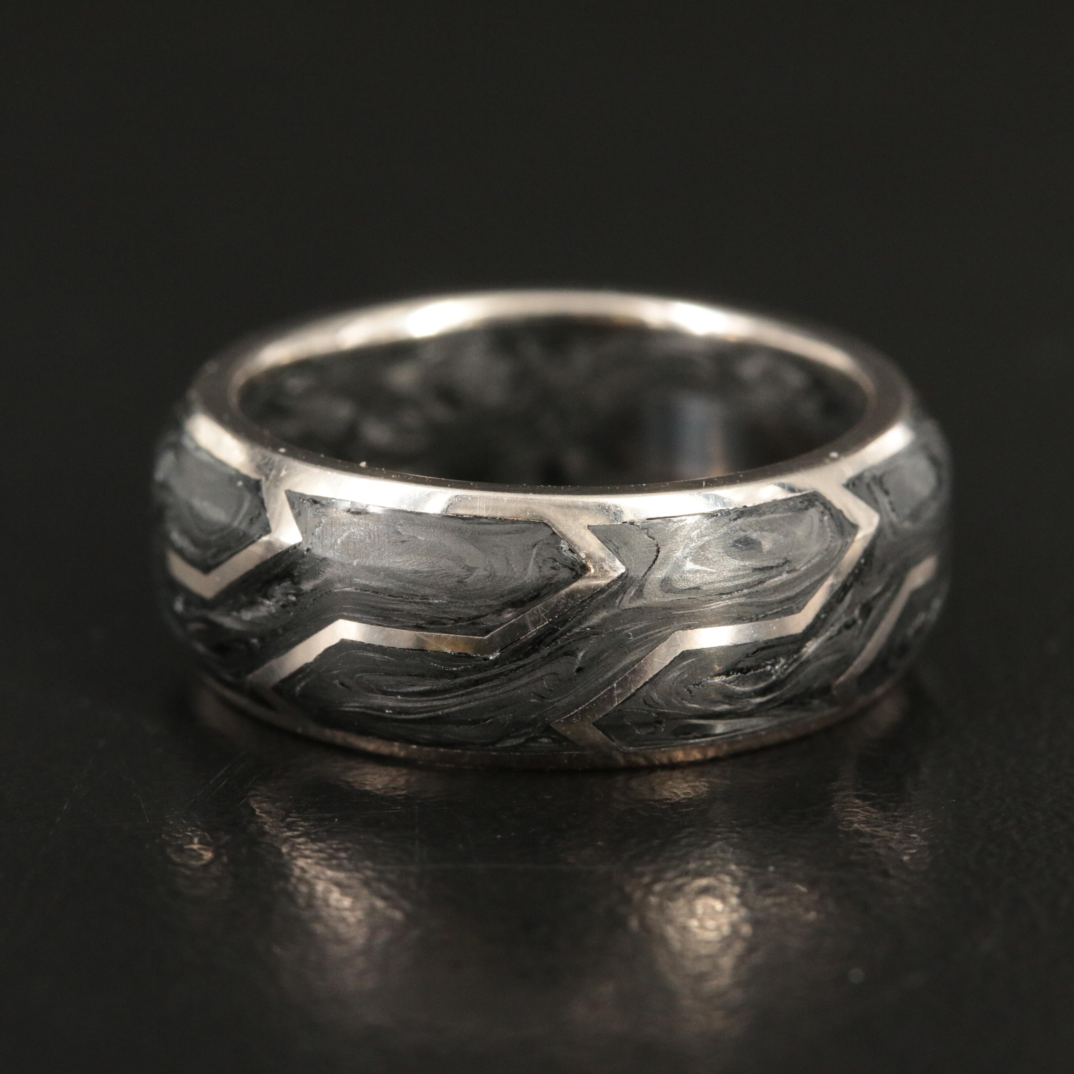 David Yurman 18K Forged Carbon Band