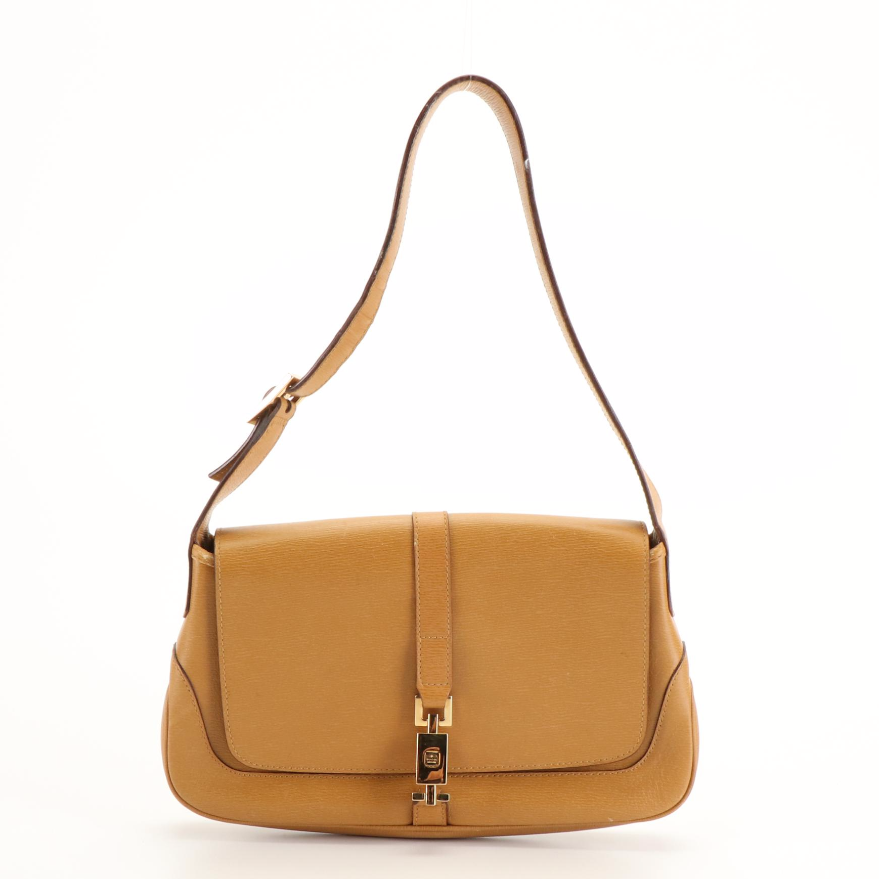 Gucci Deep Tan Leather Shoulder Bag