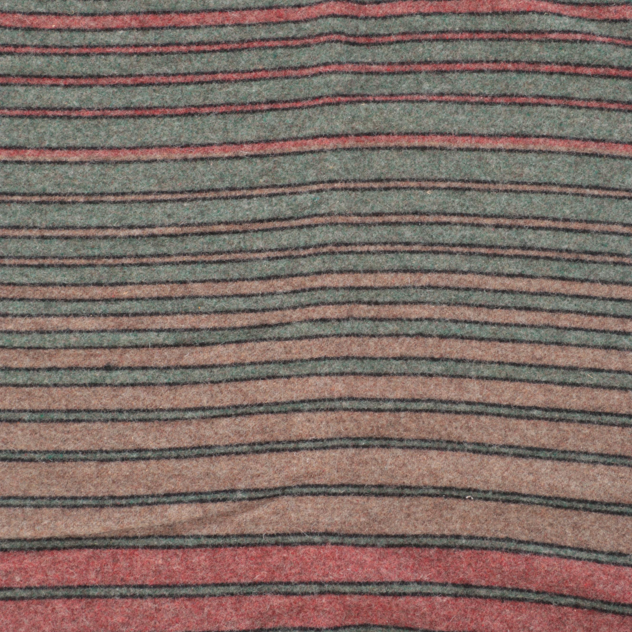 Pendleton "Henrich Stripe" Yakima Camp Wool Blanket with Leather Carrier