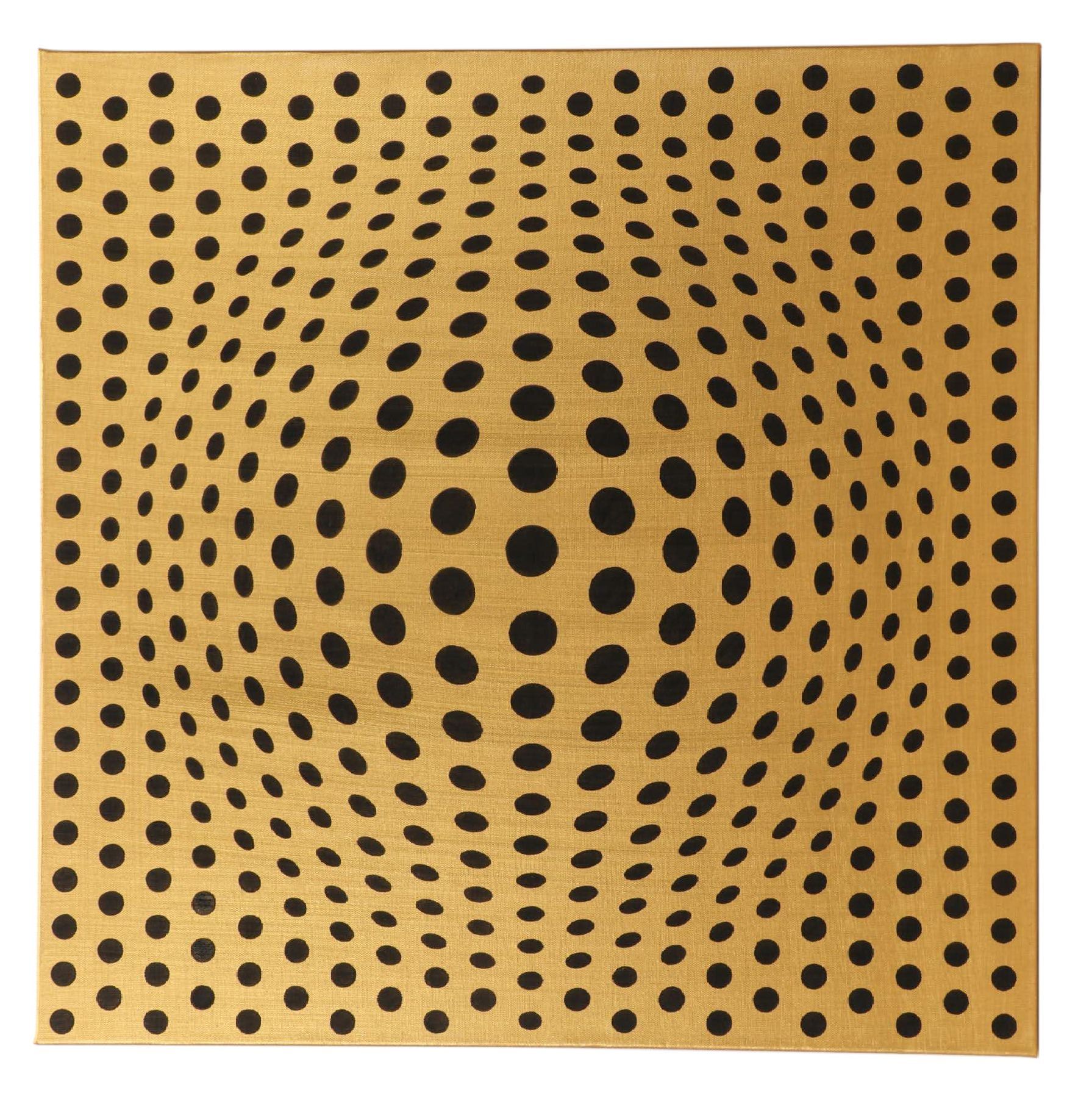 deSanto Op Art Acrylic Painting "Black Gold," 2023