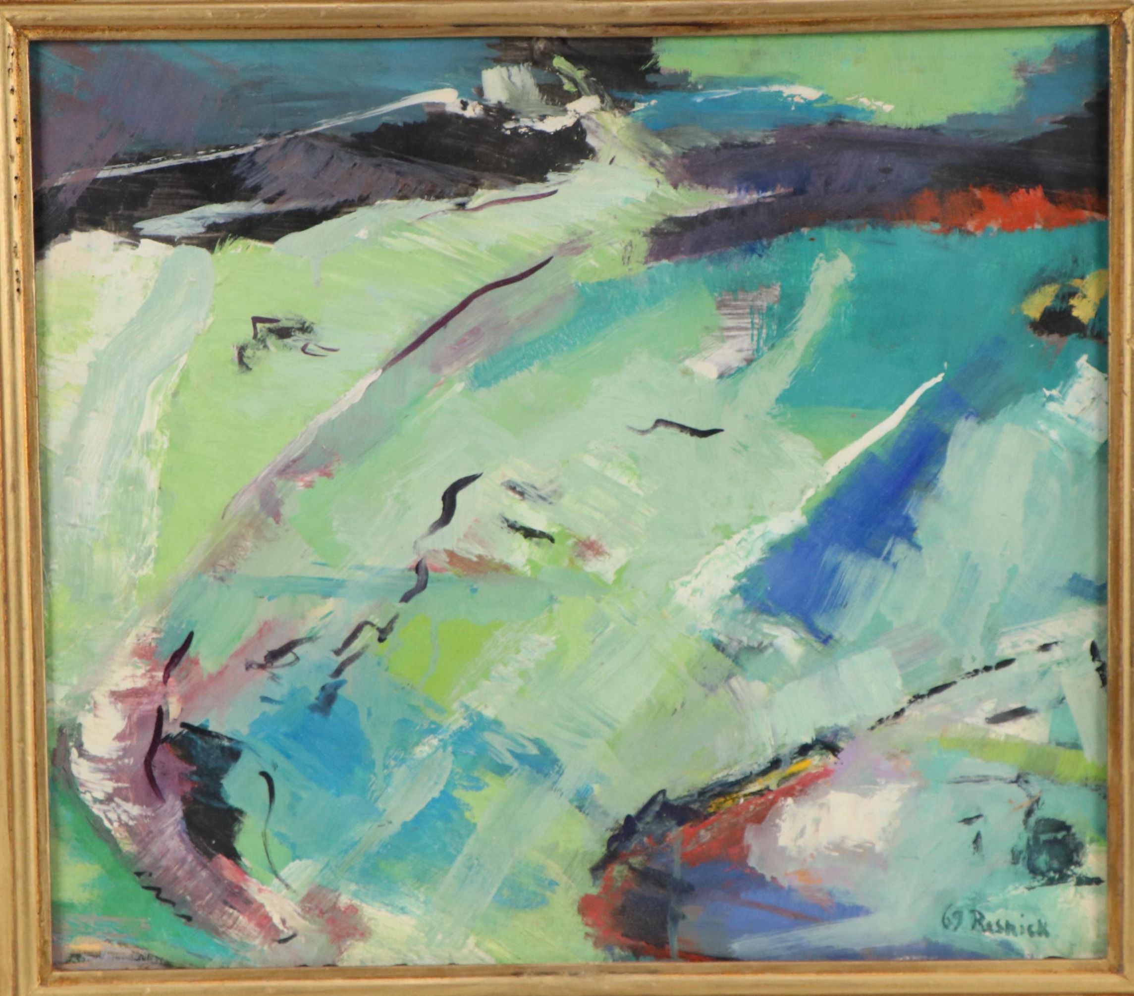 Abstract Expressionist Oil Painting, 1969