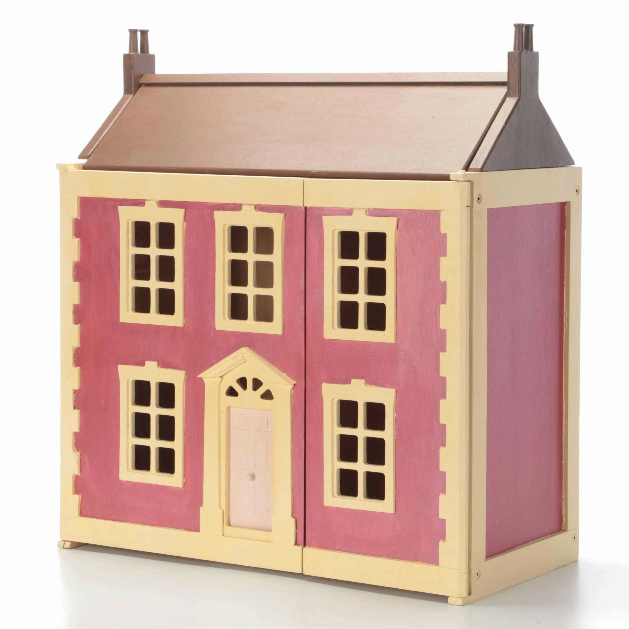 Wooden Doll House with Accessories