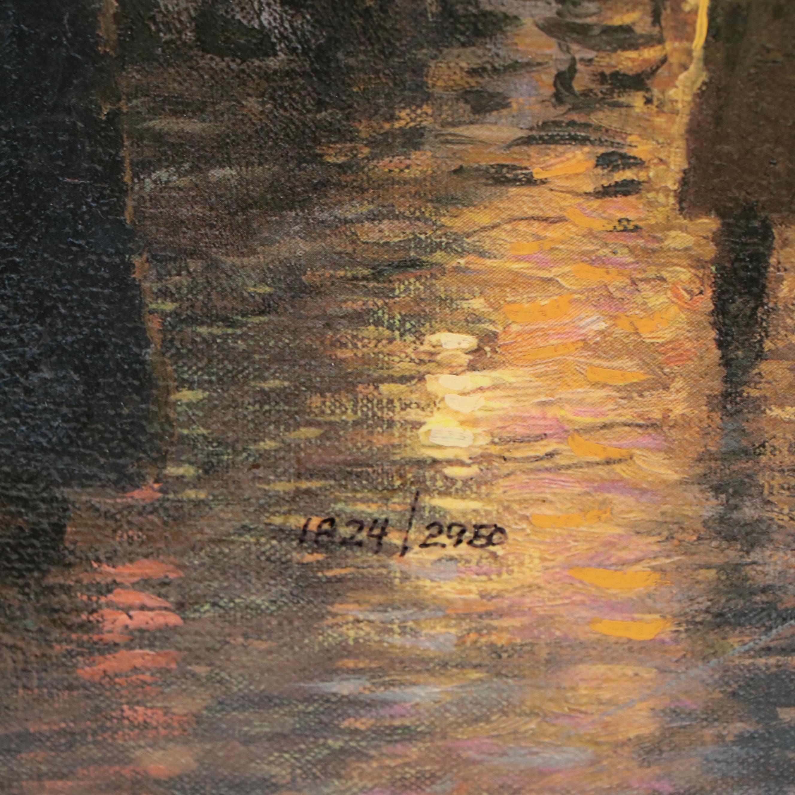 Thomas Kinkade Giclée Print on Canvas "Boulevard Lights, Paris"