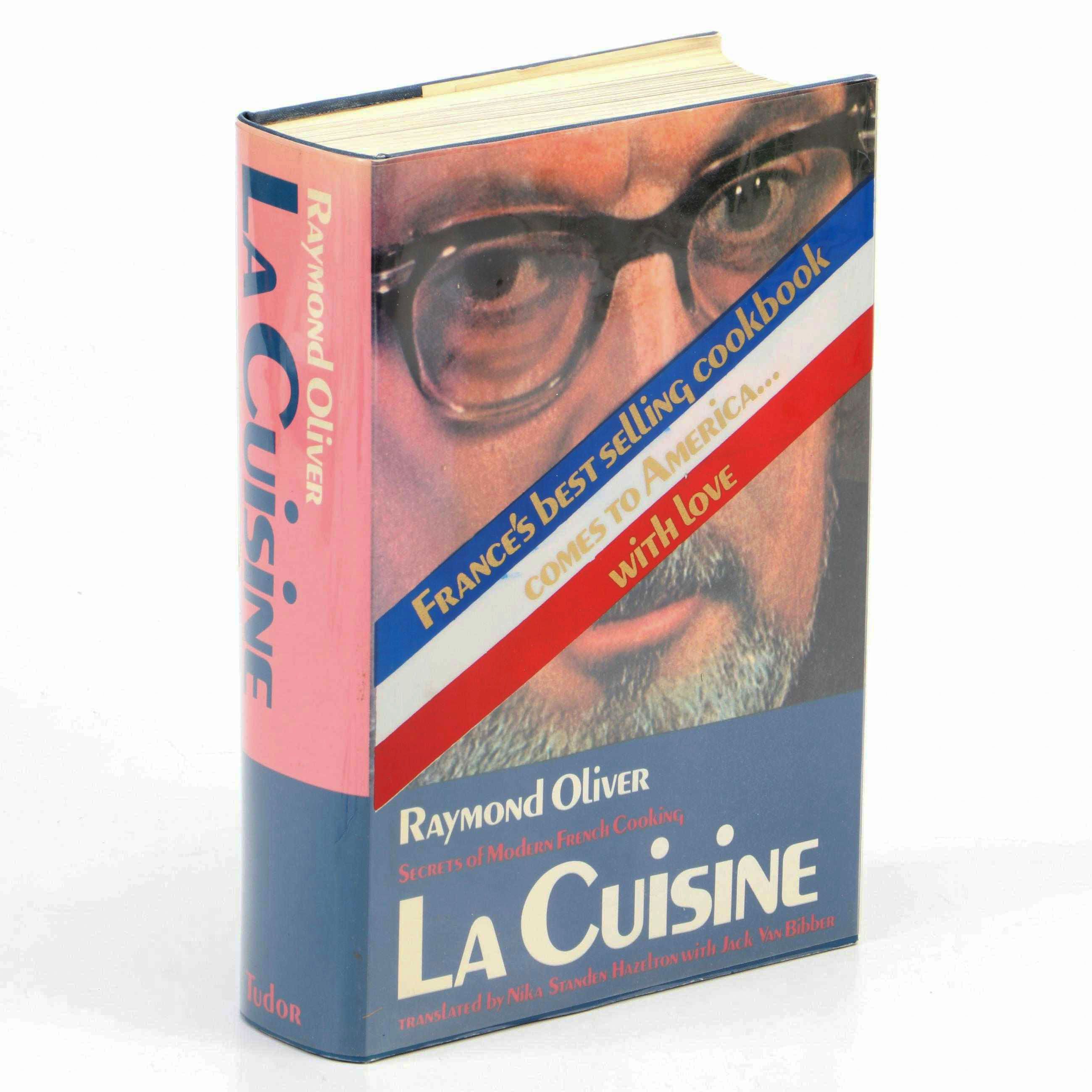 Signed "La Cuisine: Secrets of Modern French Cooking" by Raymond Oliver, 1969