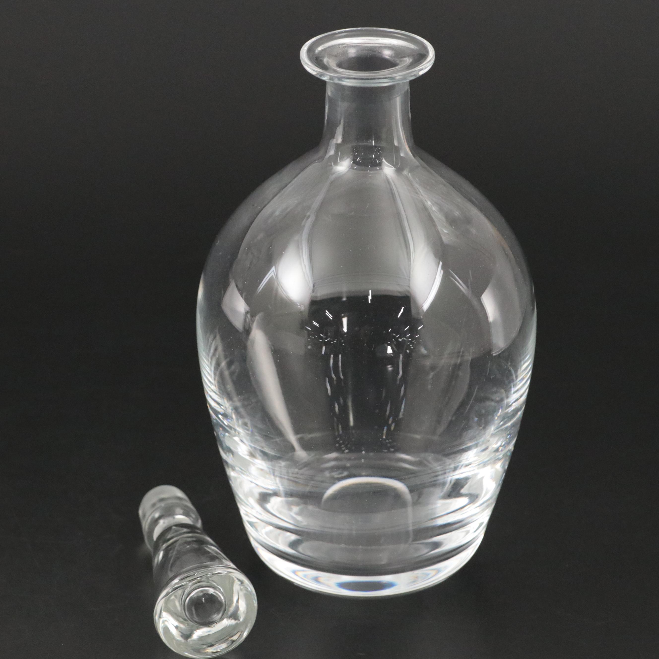 Tiffany & Co. Crystal Decanter and Orrefors "Belle" Crystal Vase