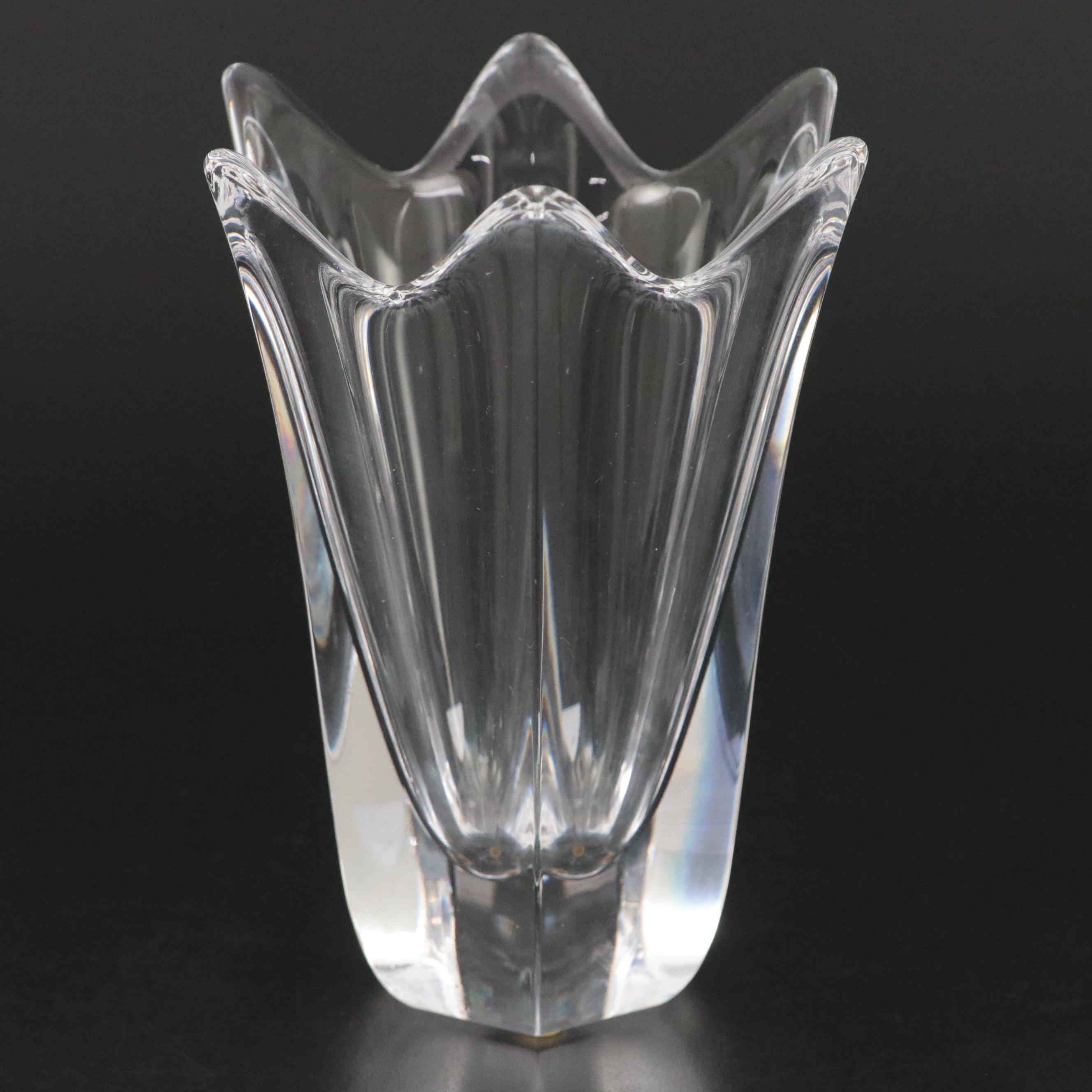 Tiffany & Co. Crystal Decanter and Orrefors "Belle" Crystal Vase