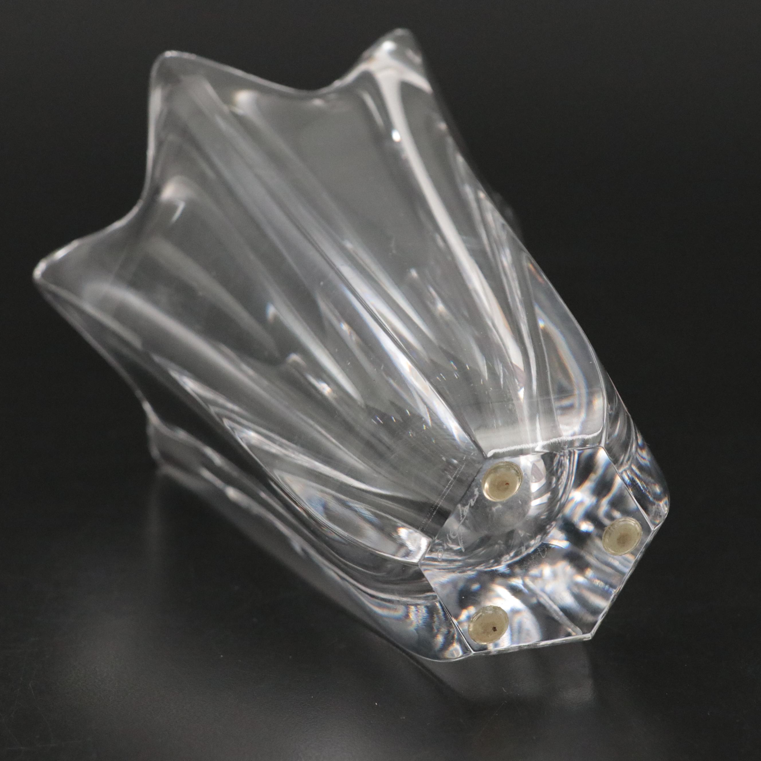 Tiffany & Co. Crystal Decanter and Orrefors "Belle" Crystal Vase