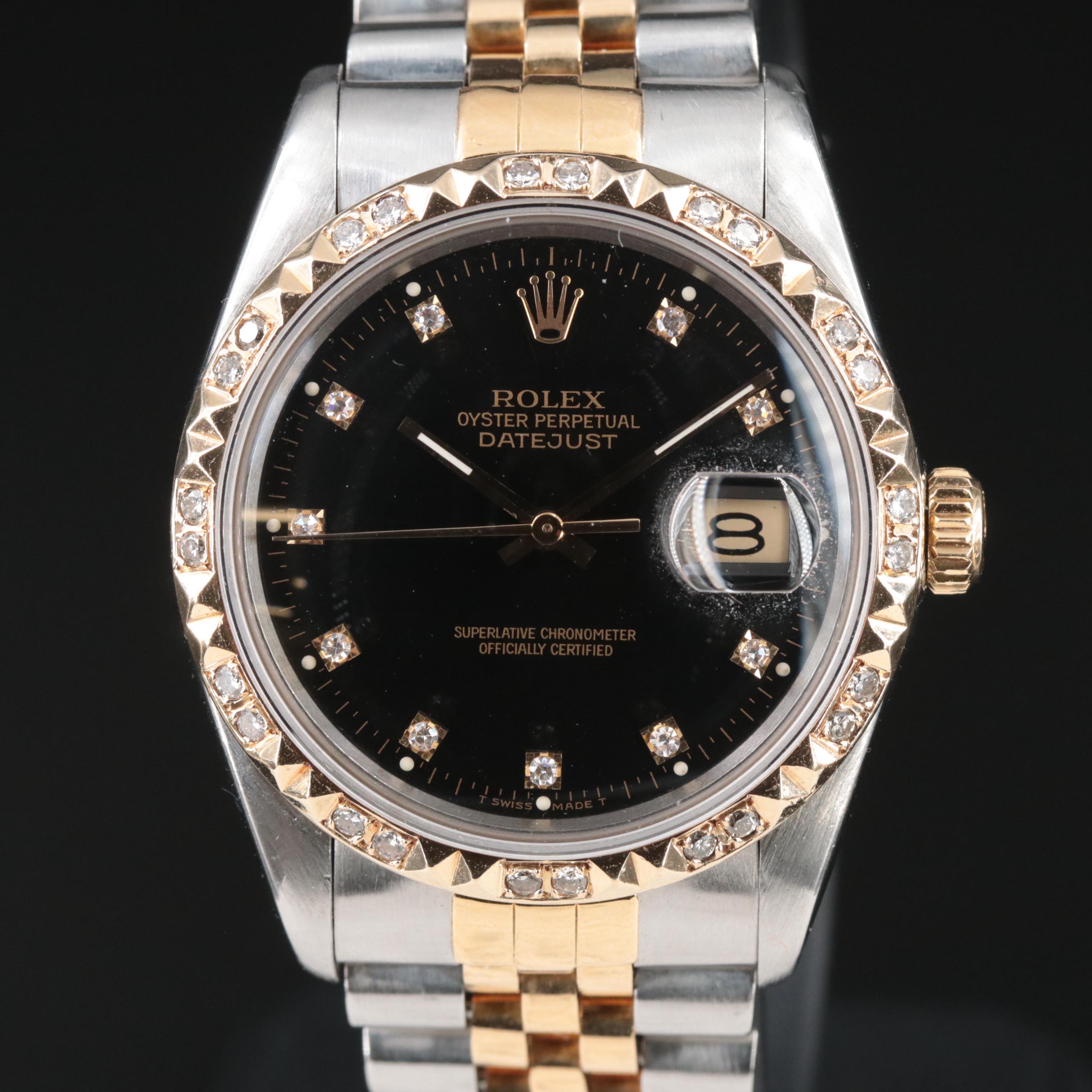 1987 Rolex Oyster Perpetual Diamond Datejust Watch