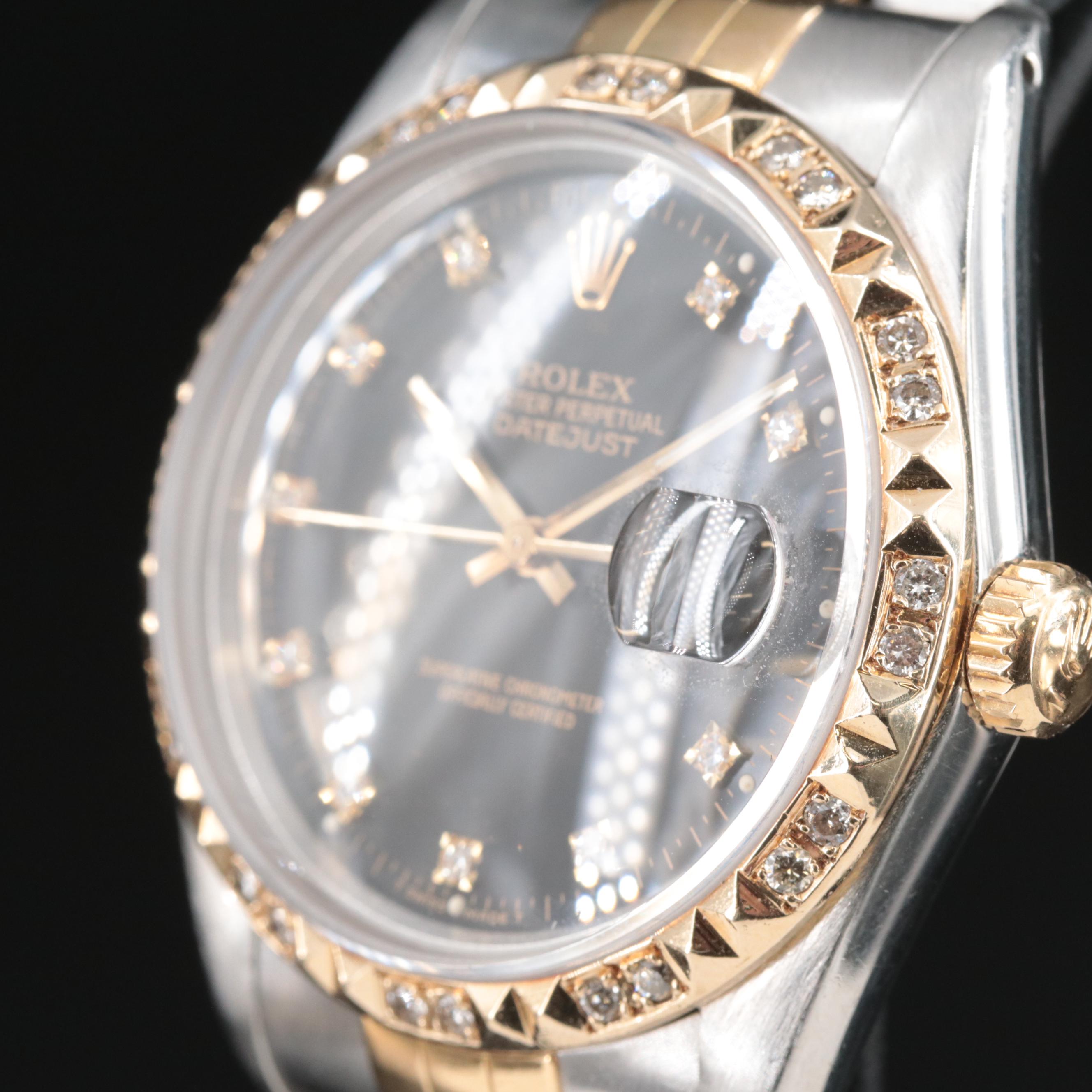 1987 Rolex Oyster Perpetual Diamond Datejust Watch
