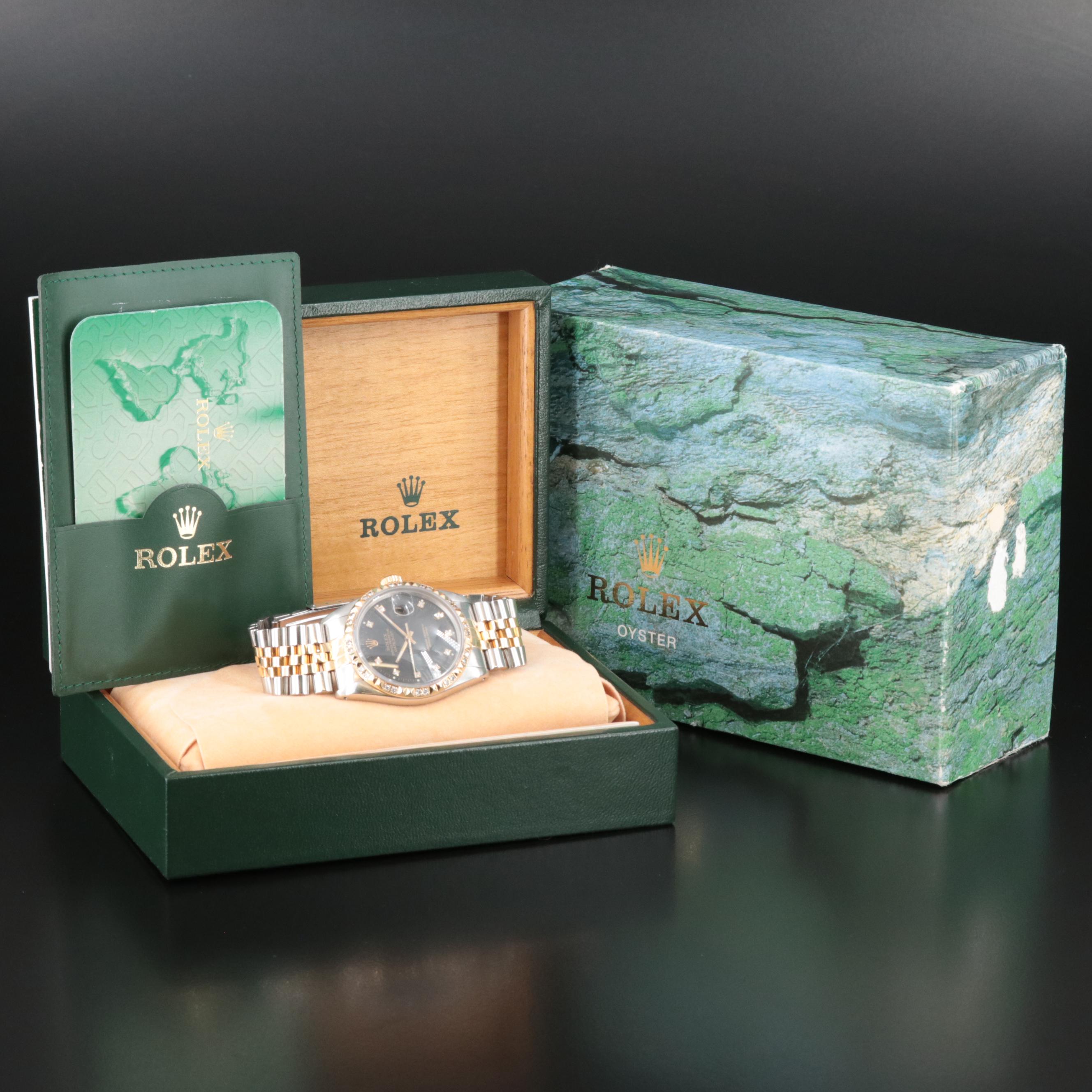 1987 Rolex Oyster Perpetual Diamond Datejust Watch