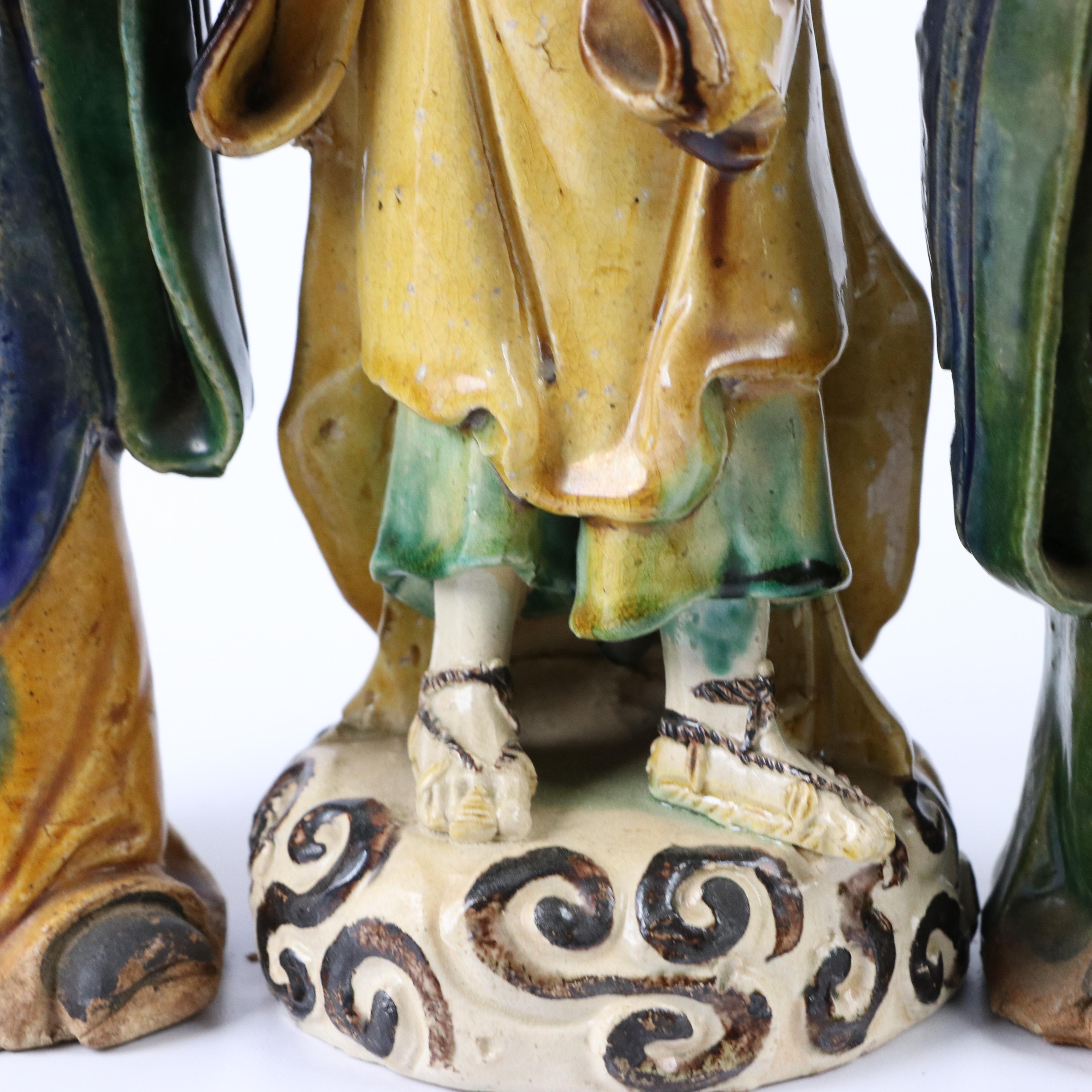 Chinese Shiwan Ware Pottery Figures