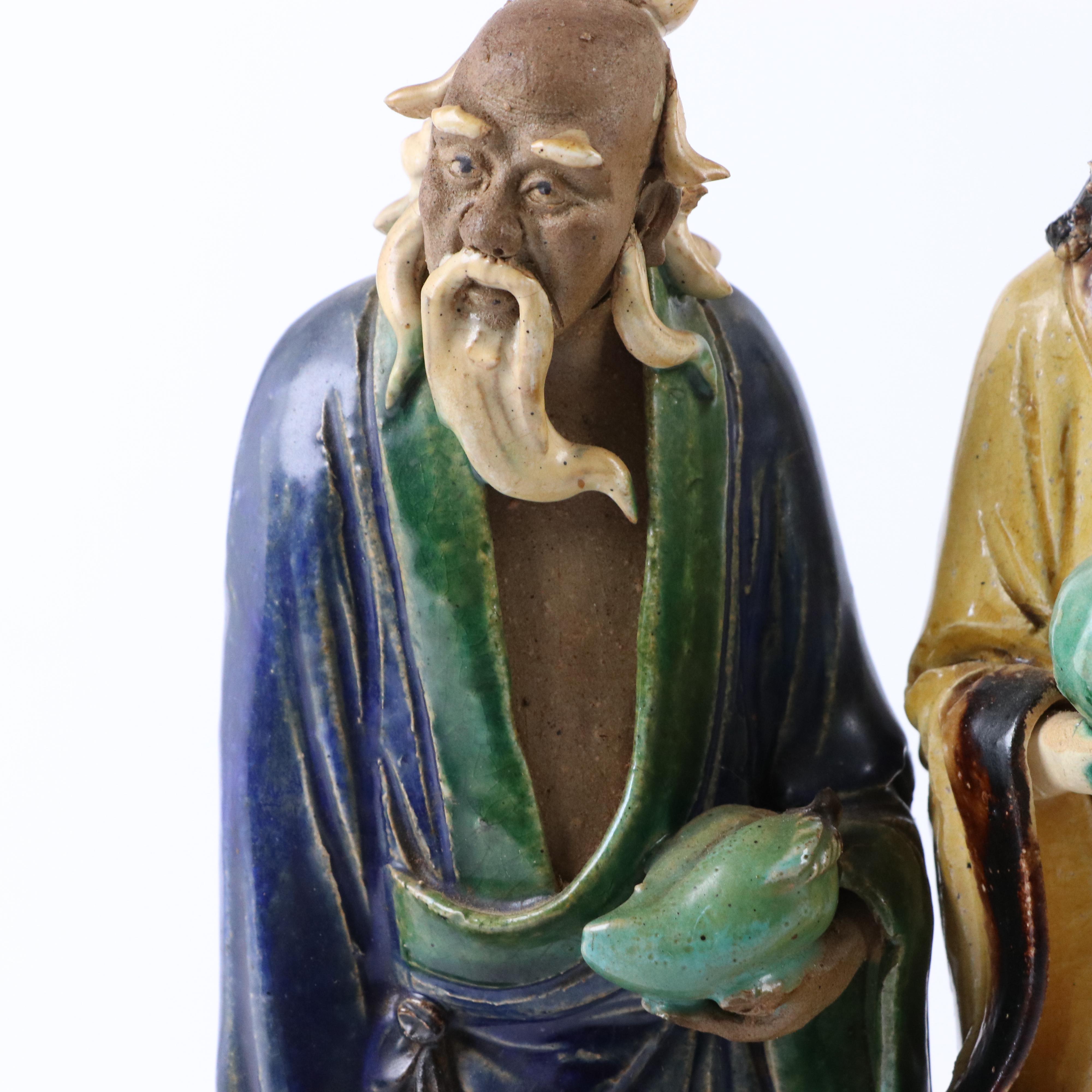 Chinese Shiwan Ware Pottery Figures