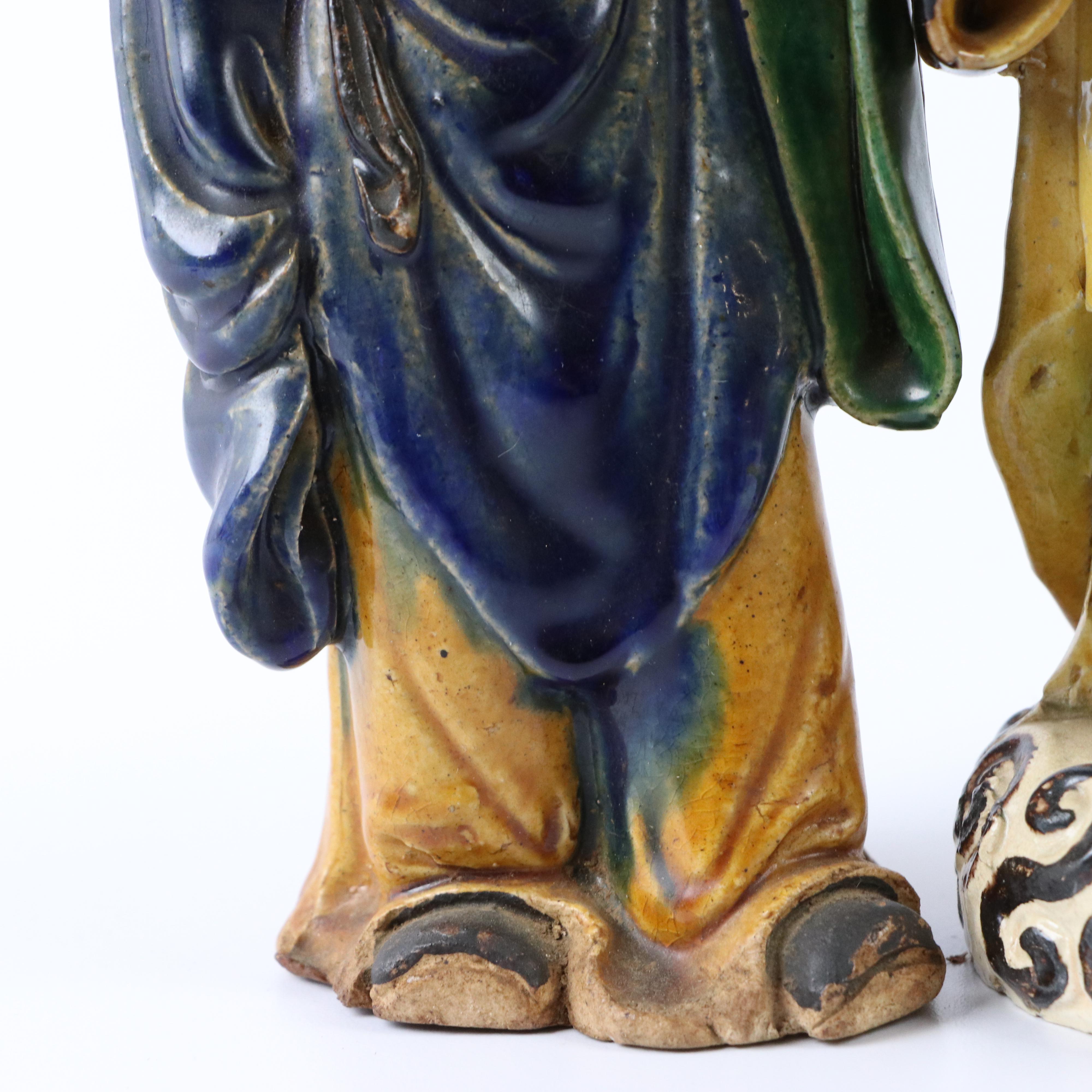 Chinese Shiwan Ware Pottery Figures