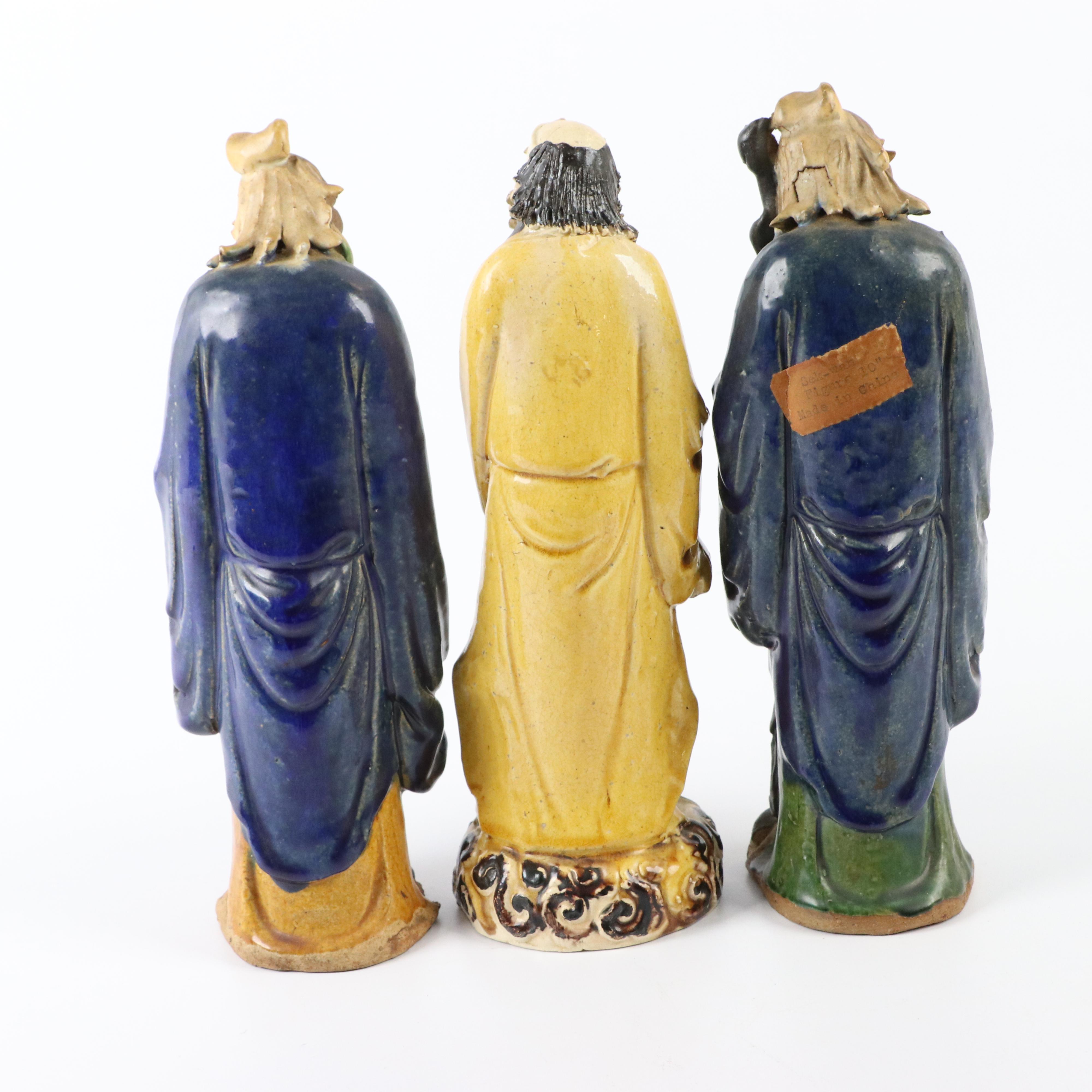 Chinese Shiwan Ware Pottery Figures