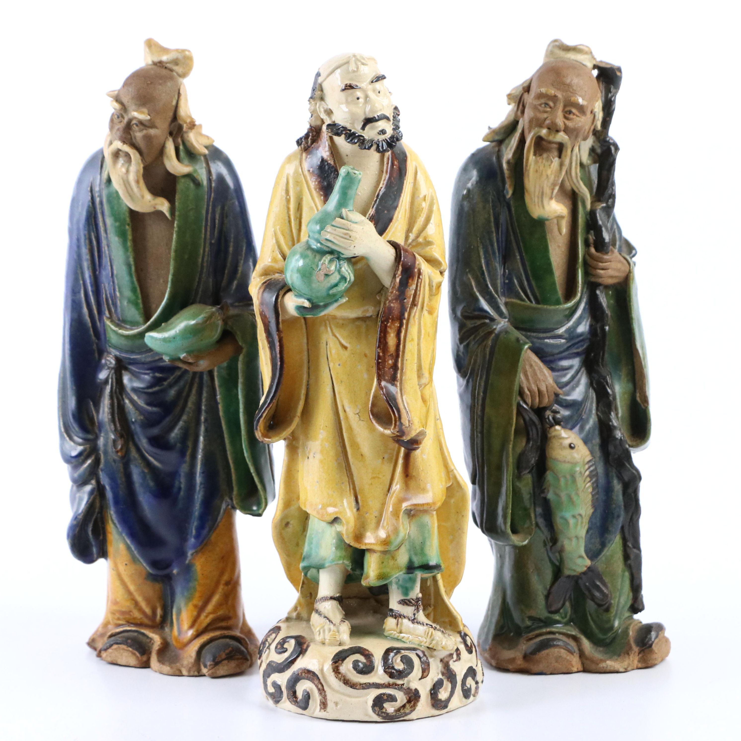 Chinese Shiwan Ware Pottery Figures