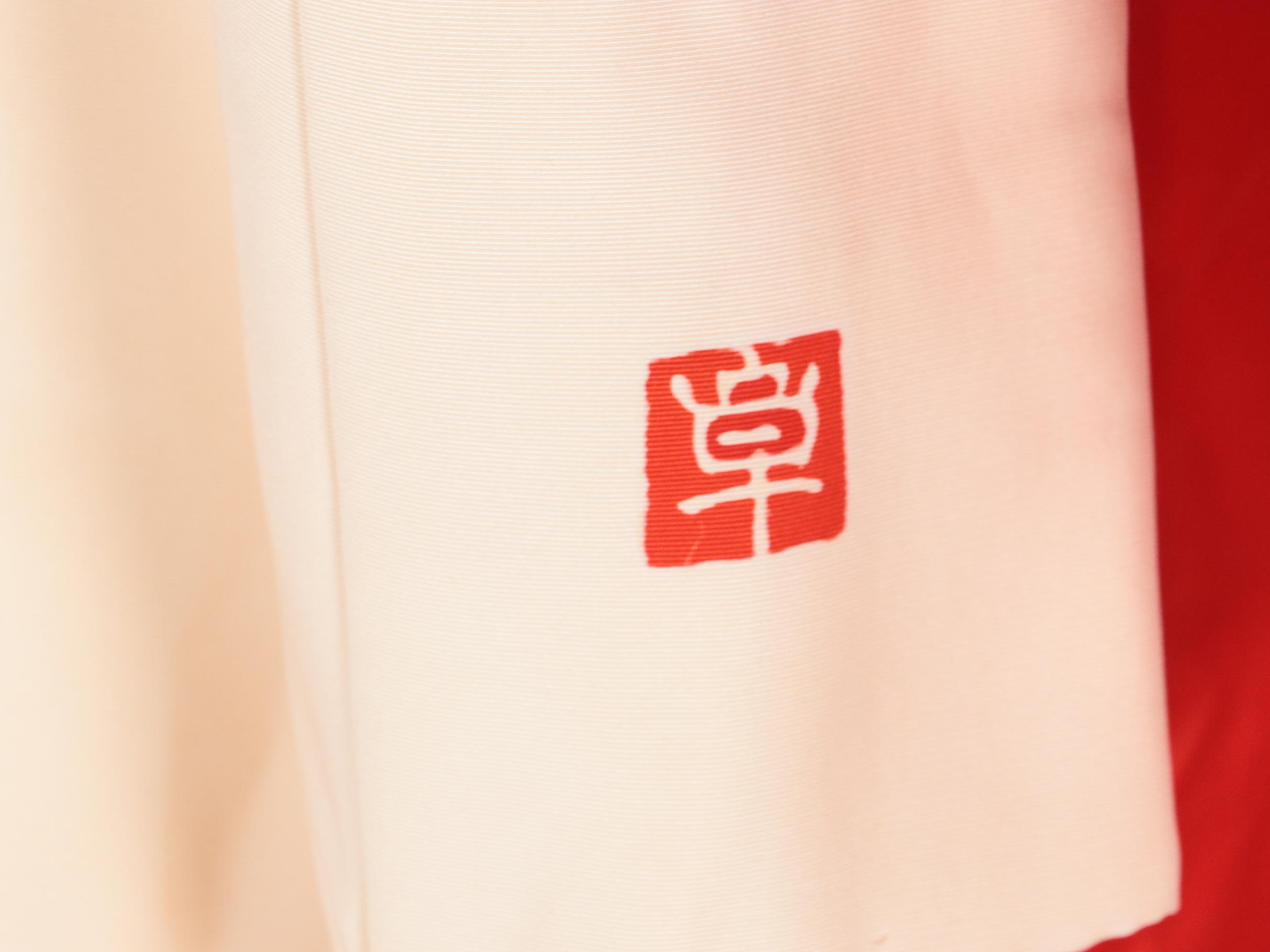 Japanese Uchikake Wedding Kimono in Tsuru and Sensu Printed Silk