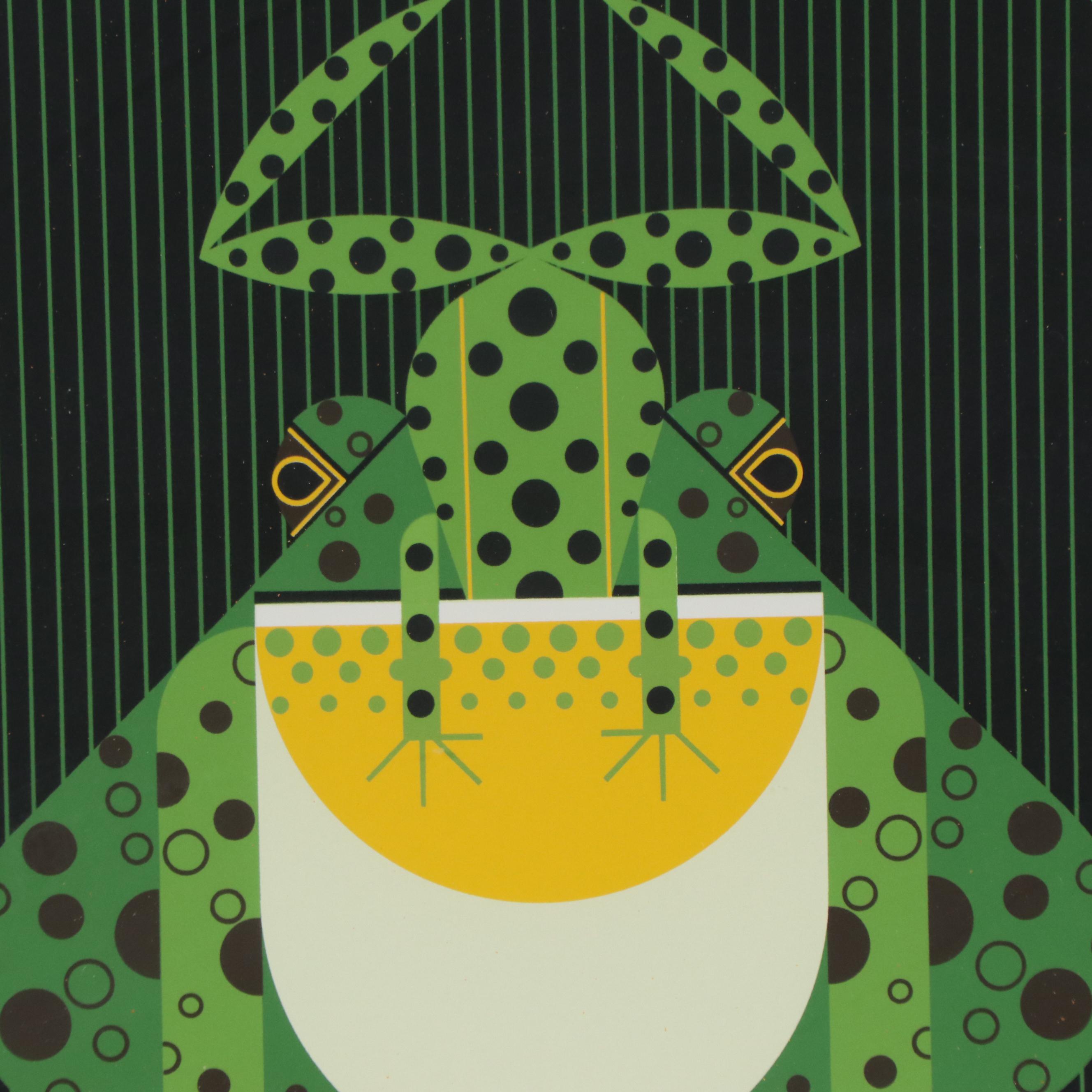 Charley Harper Serigraph "Frog Eats Frog"