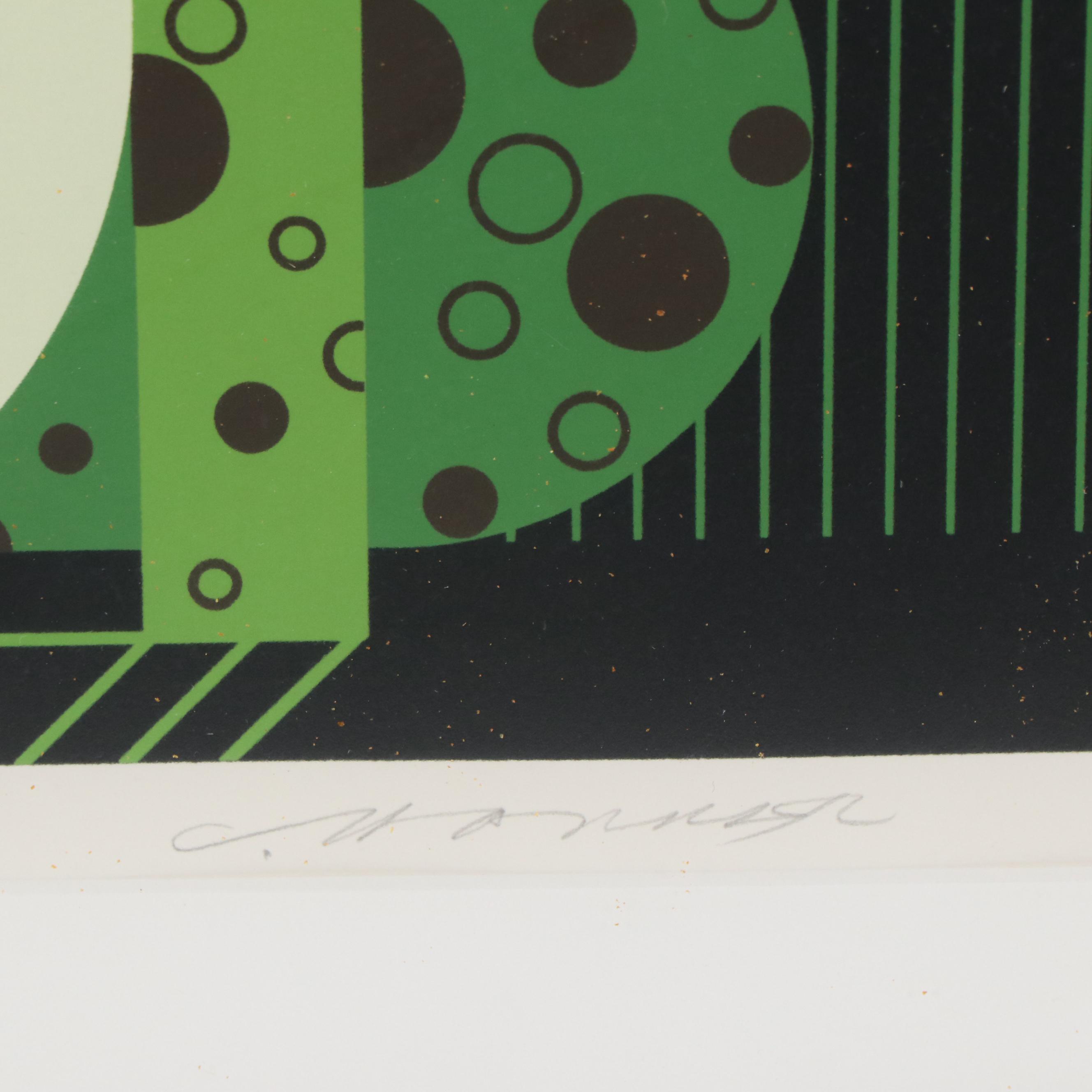 Charley Harper Serigraph "Frog Eats Frog"