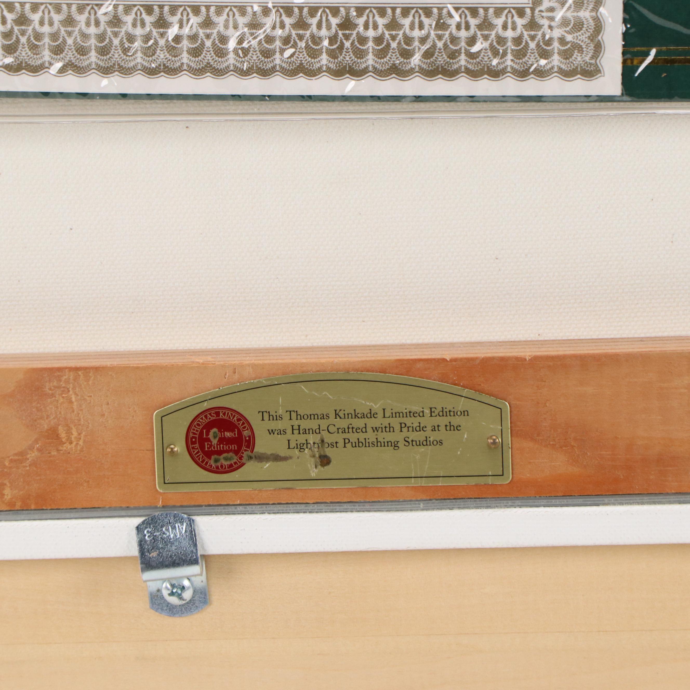 Thomas Kinkade Giclee Print on Canvas "Gardens Beyond Spring Gate"