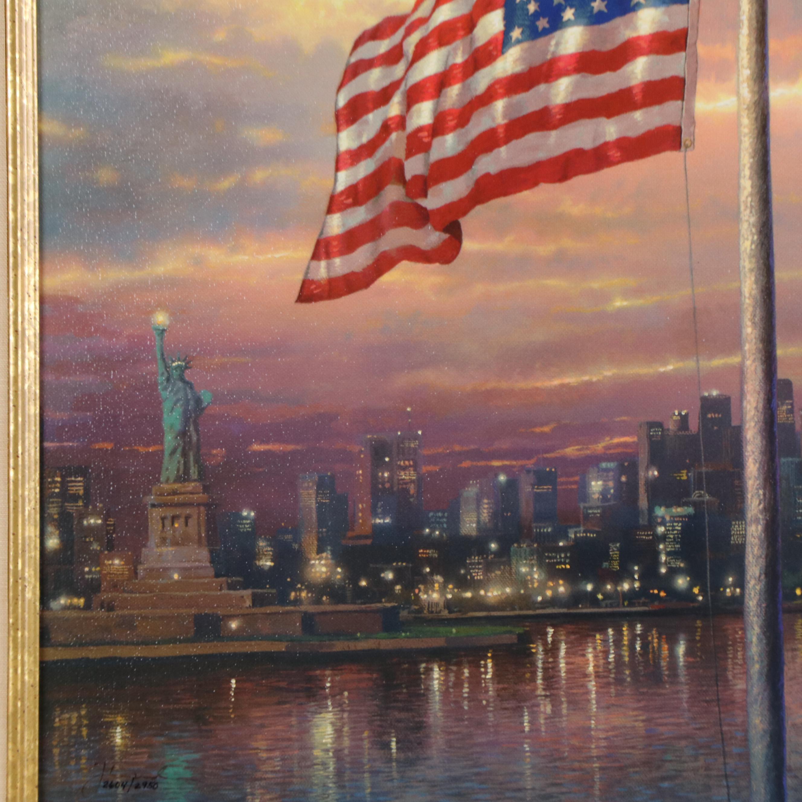 Thomas Kinkade Giclee Print "The Light of Freedom"