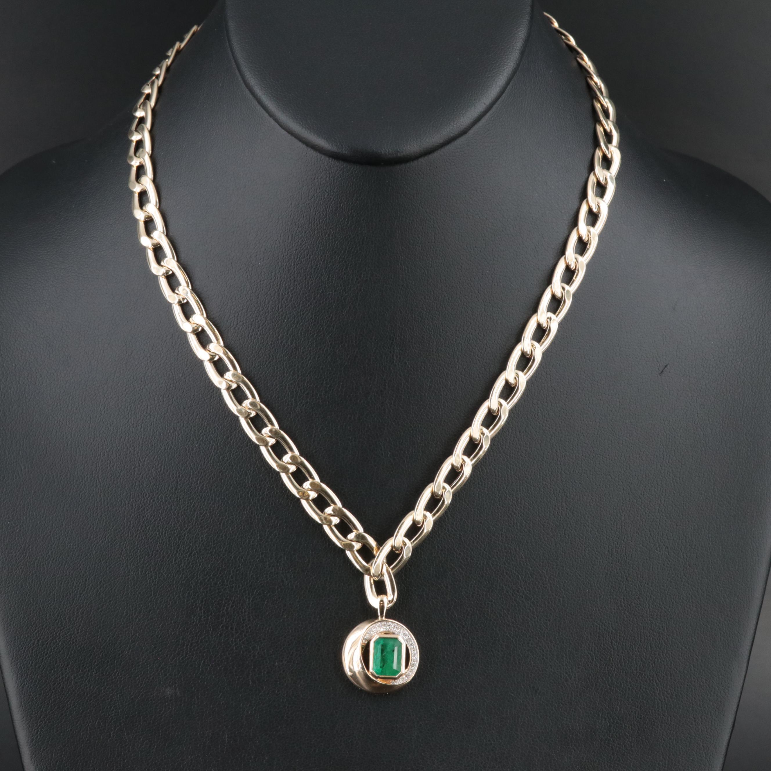 14K 2 23 CT Emerald And Diamond Pendant Necklace EBTH   1706021246193 812e891b7b2f1fc8e9a1b878b9667ed73097879ce7042b6a706aac5d91d18817.JPG