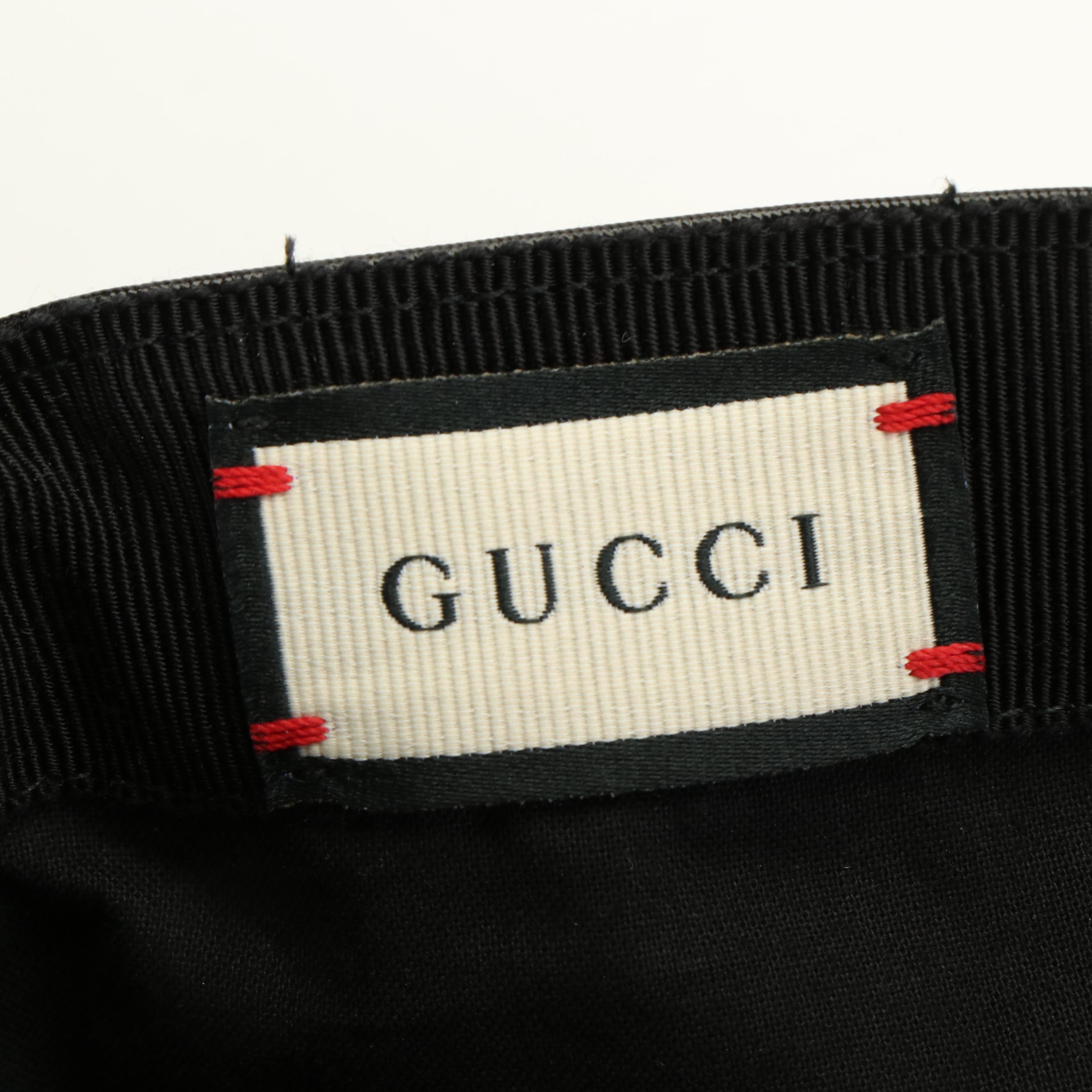 Gucci Montecarlo Rap Black Logo  Baseball Cap